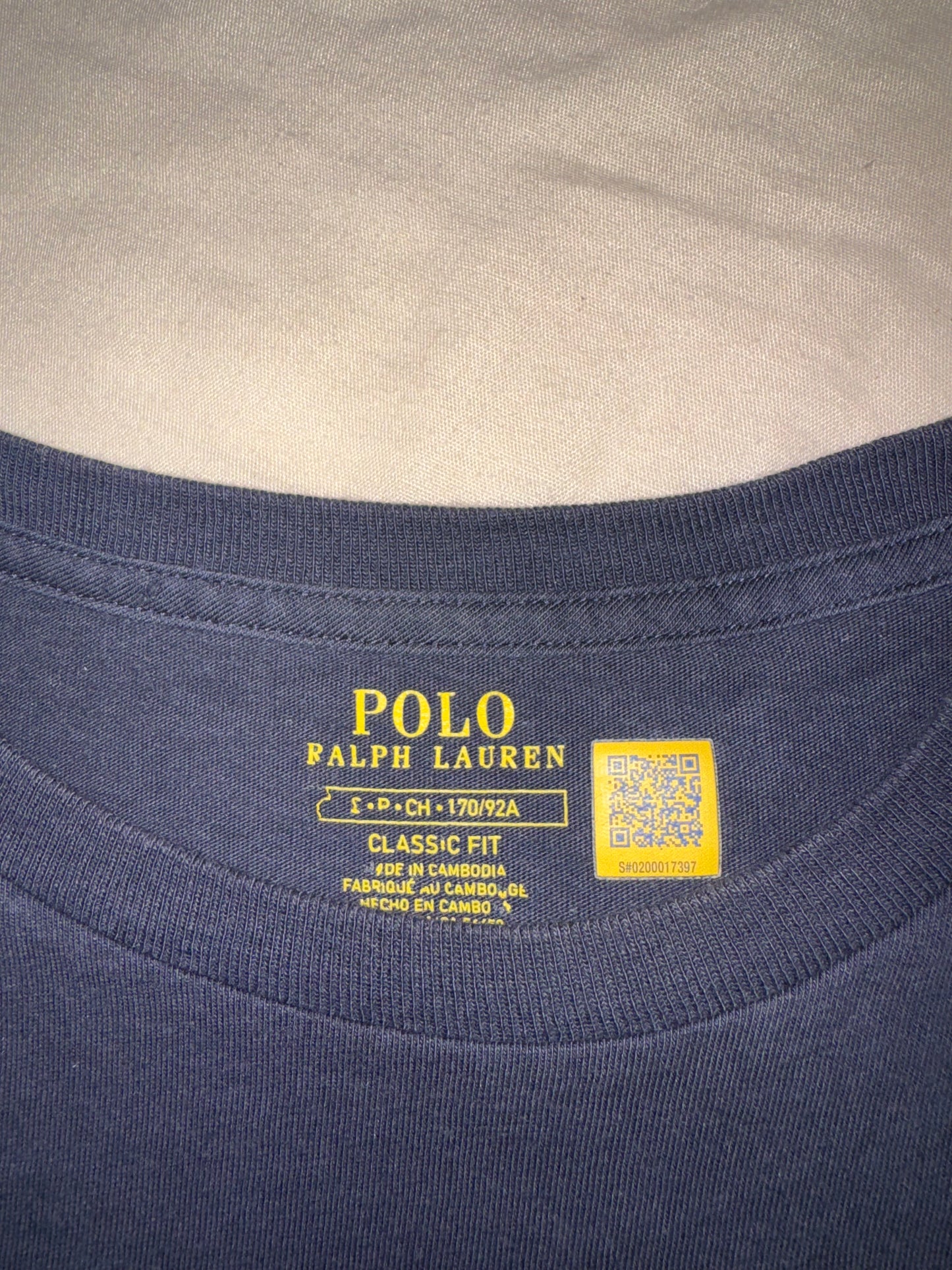 T-shirt col rond marine Ralph Lauren - L mixte