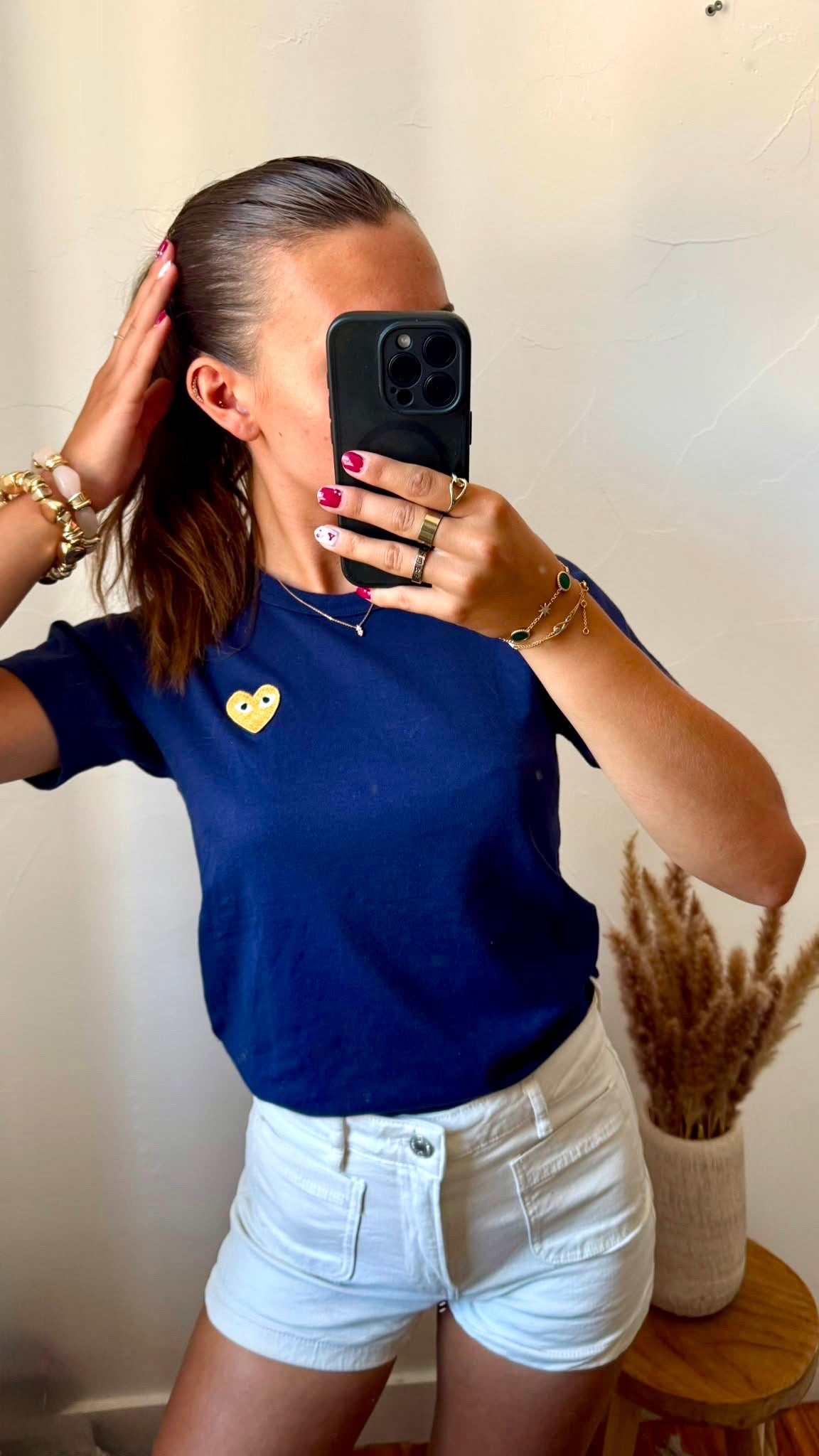 T-shirt bleu marine Comme des Garçons - S