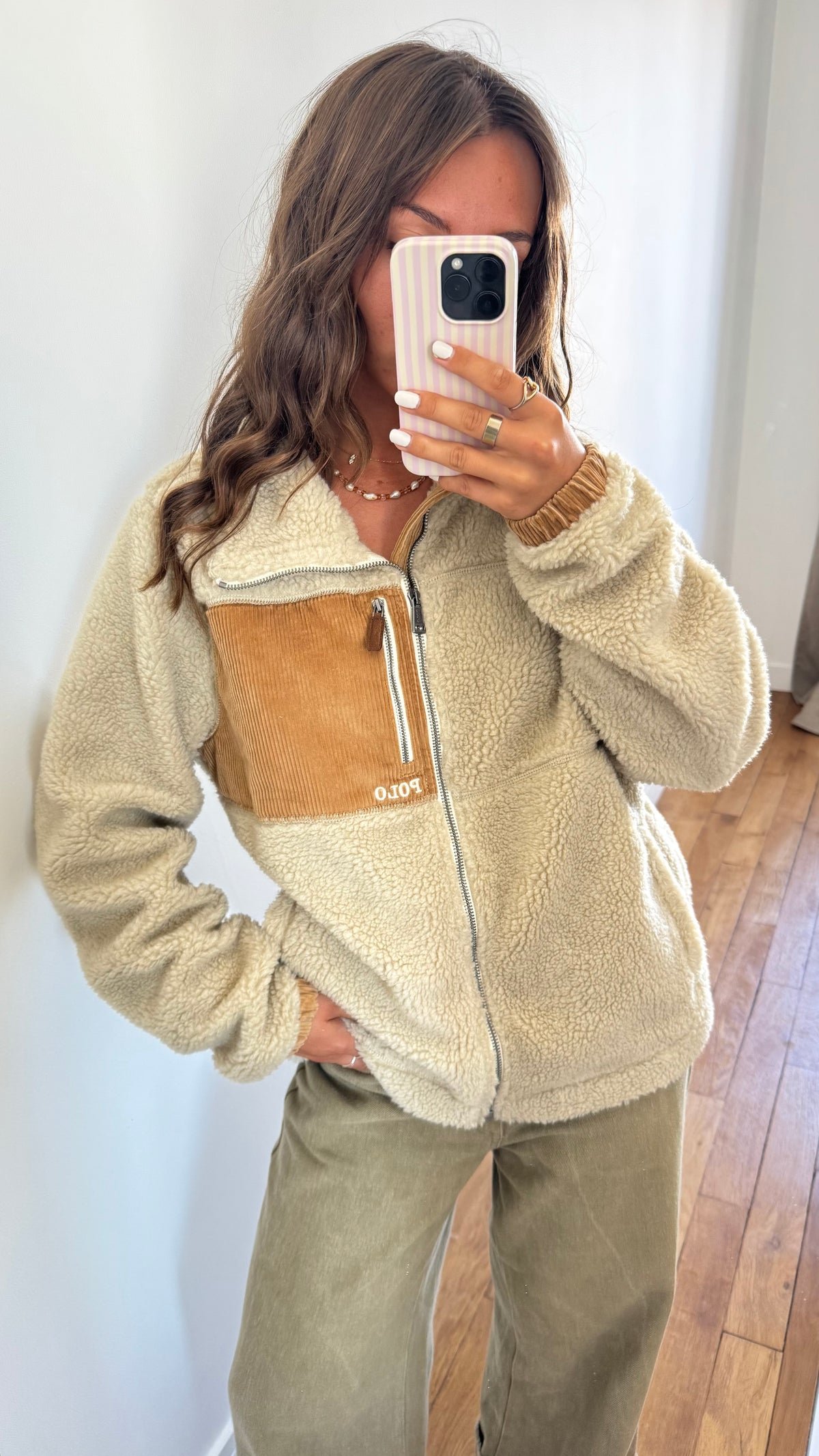 Doudoune mouton beige Ralph Lauren - L