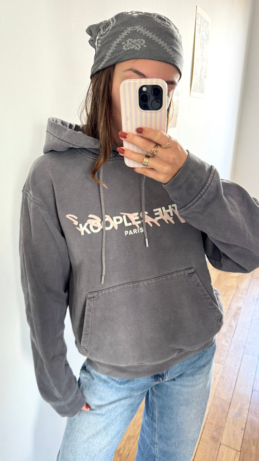 Sweat à capuche gris chiné The Kooples - S
