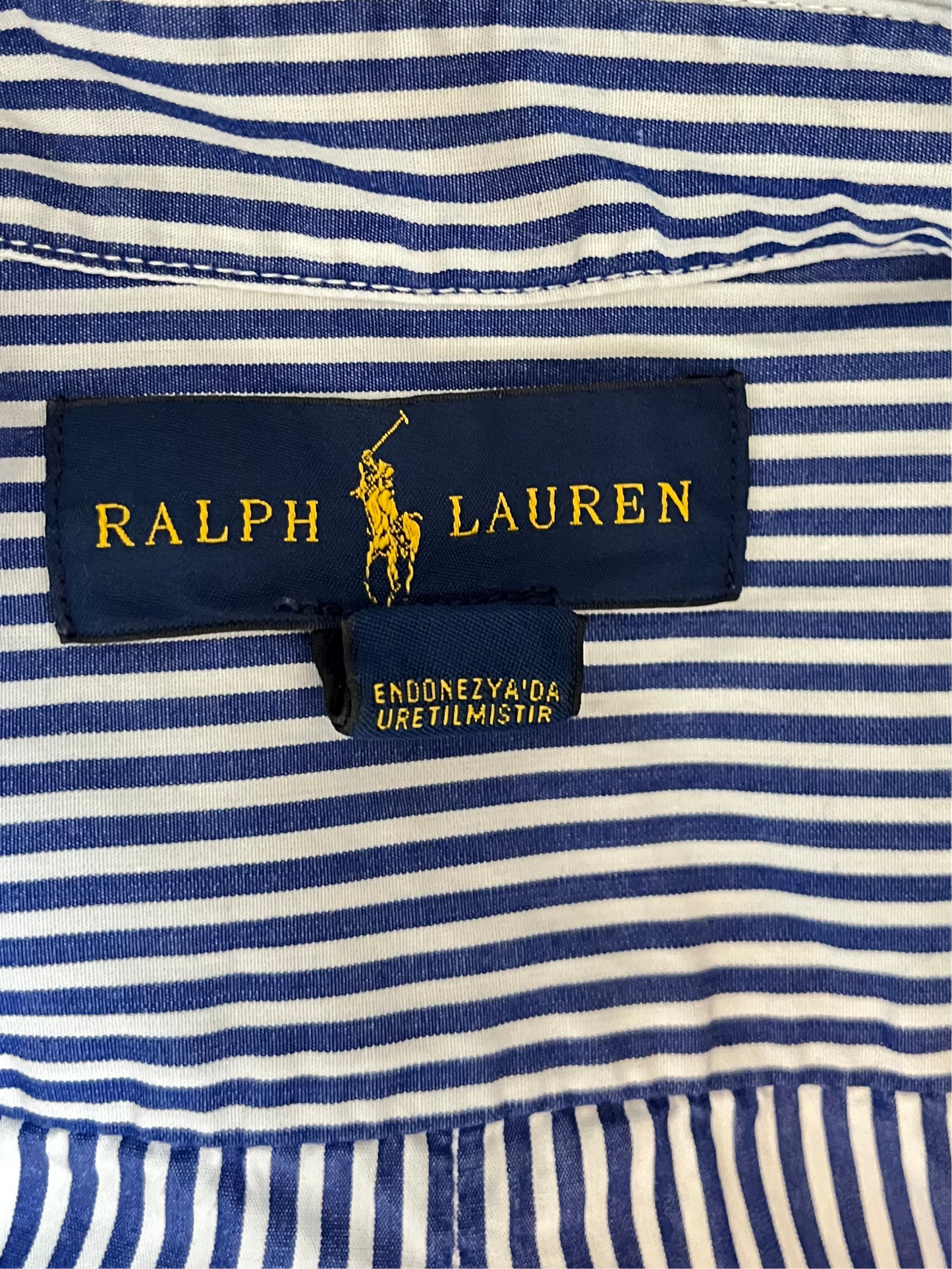 Chemise à rayures bleues Ralph Lauren - S