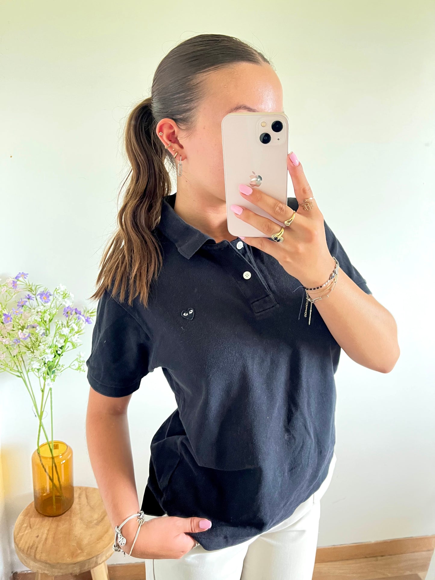 Polo noir Comme Des Garçons - S