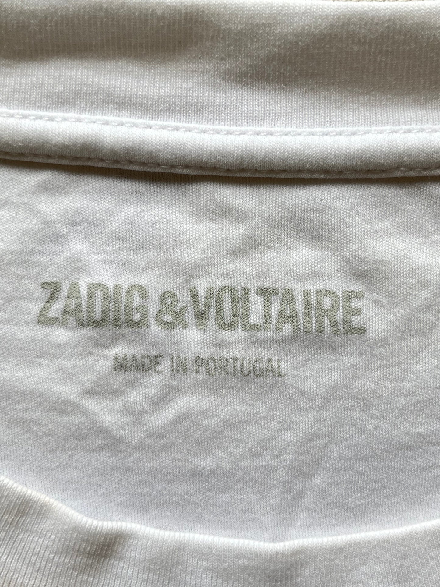T-shirt blanc col rond Zadig & Voltaire - XS et S