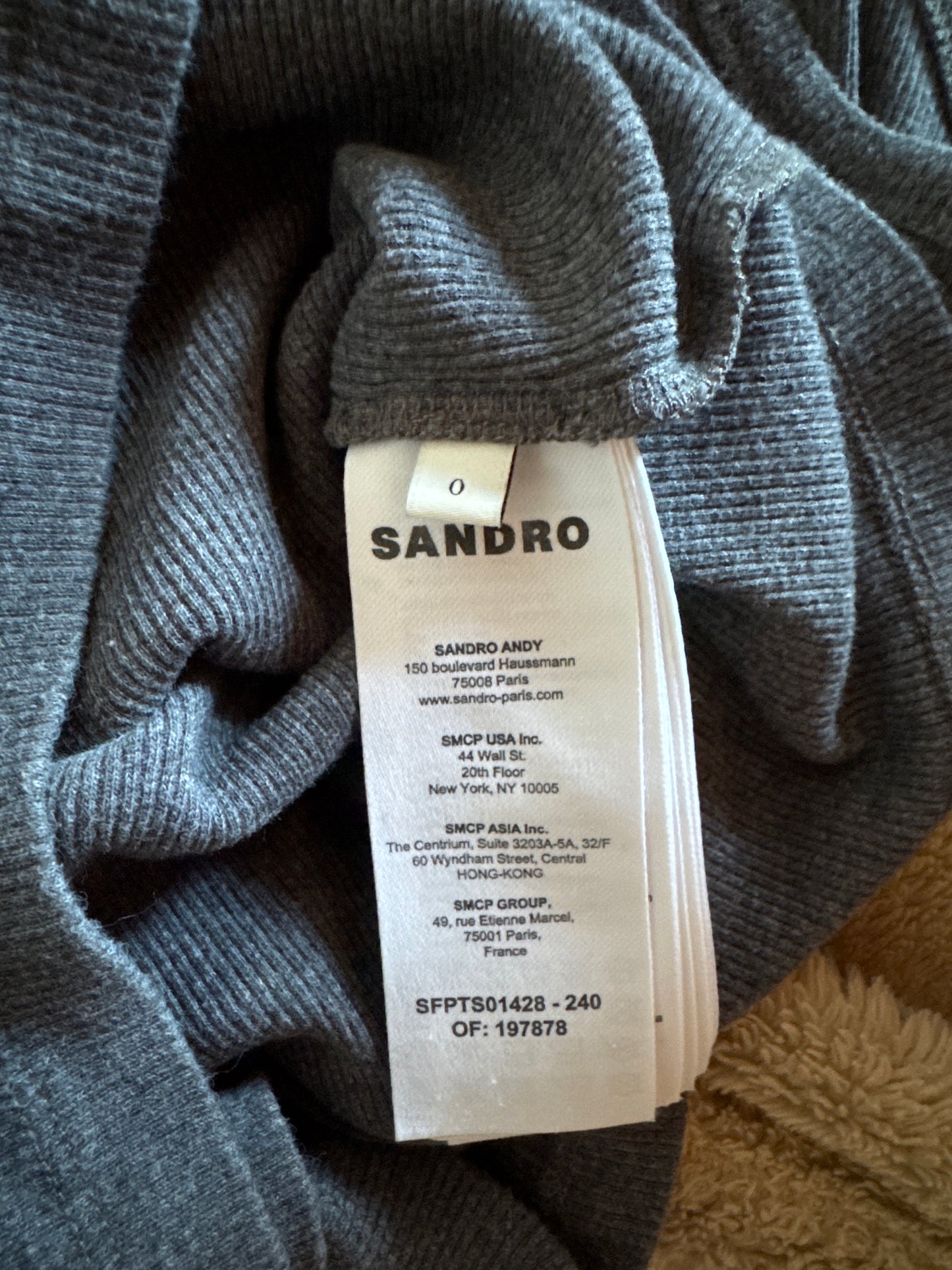 Débardeur gris brodé Sandro - XS