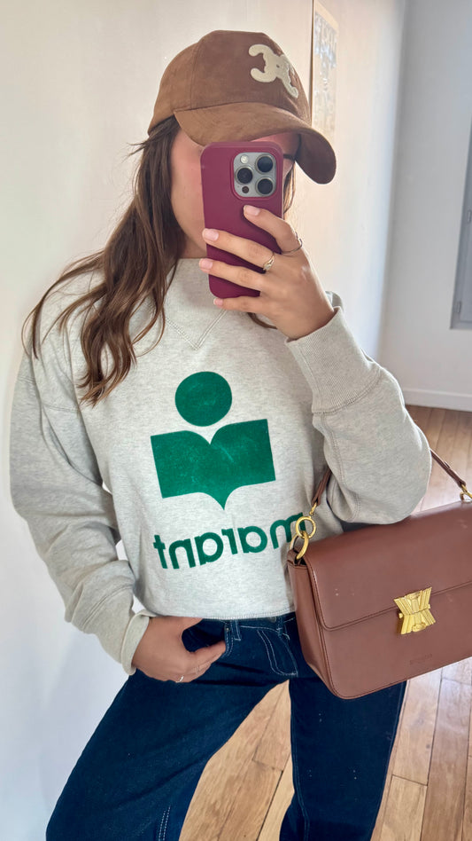 Sweat Isabel Marant gris & vert - M