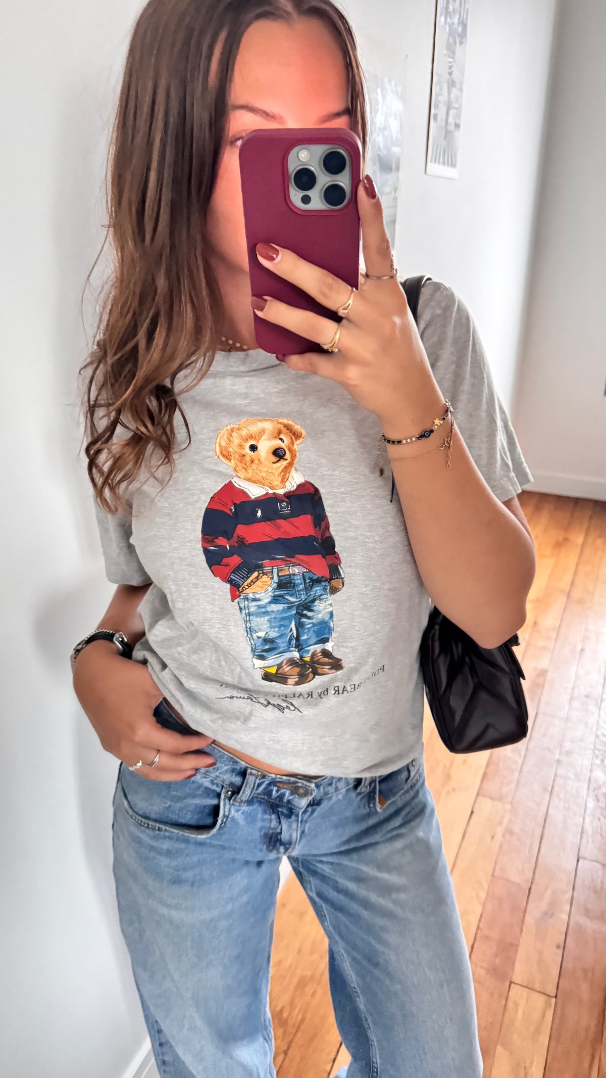 T-shirt gris nounours Ralph Lauren - S