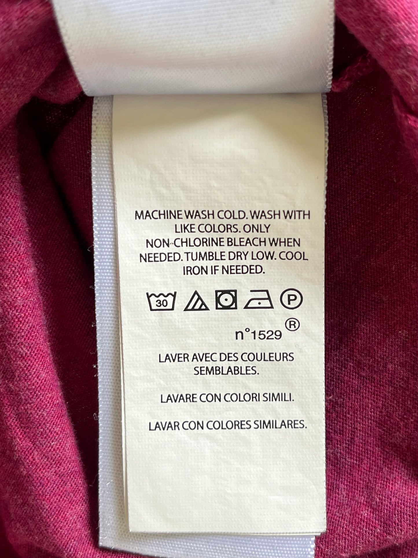 T-shirt col V bordeaux Ralph Lauren - M