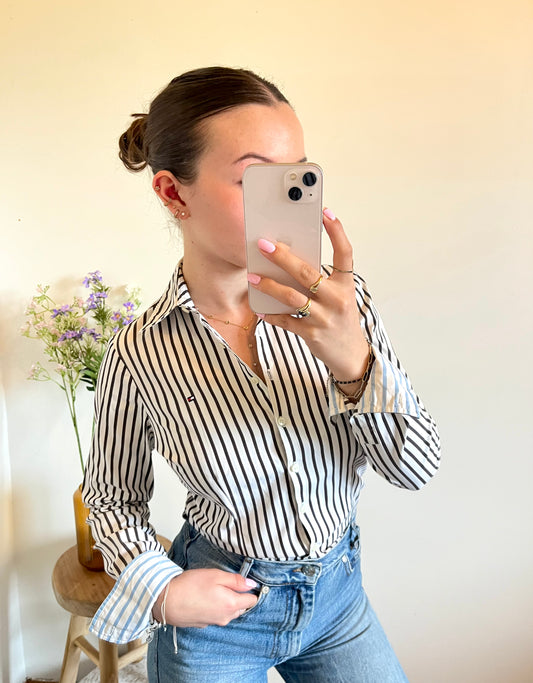 Chemise rayée noir Tommy Hilfiger - XS.
