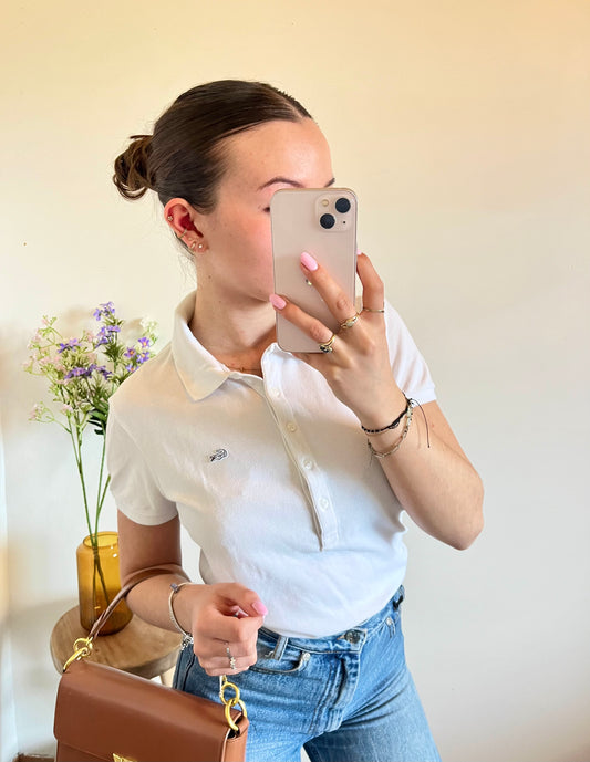 Polo blanc Lacoste - M