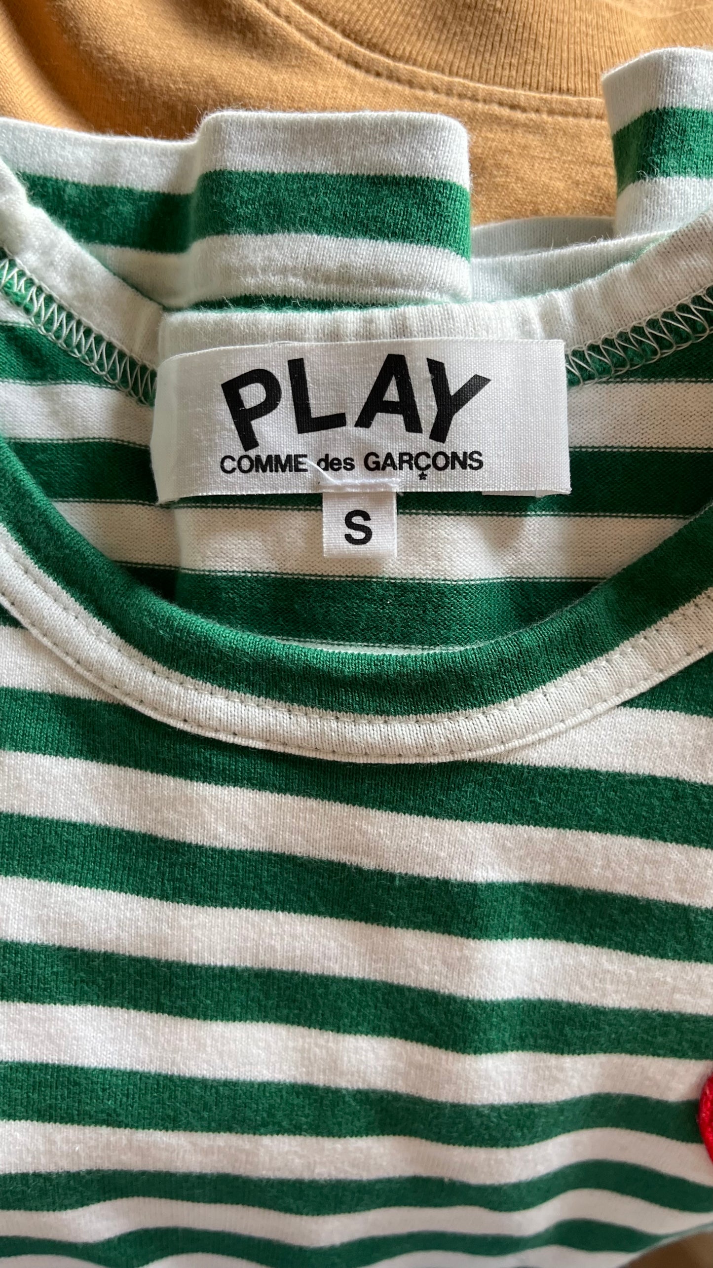 Pull marinière vert Comme Des Garçons - S