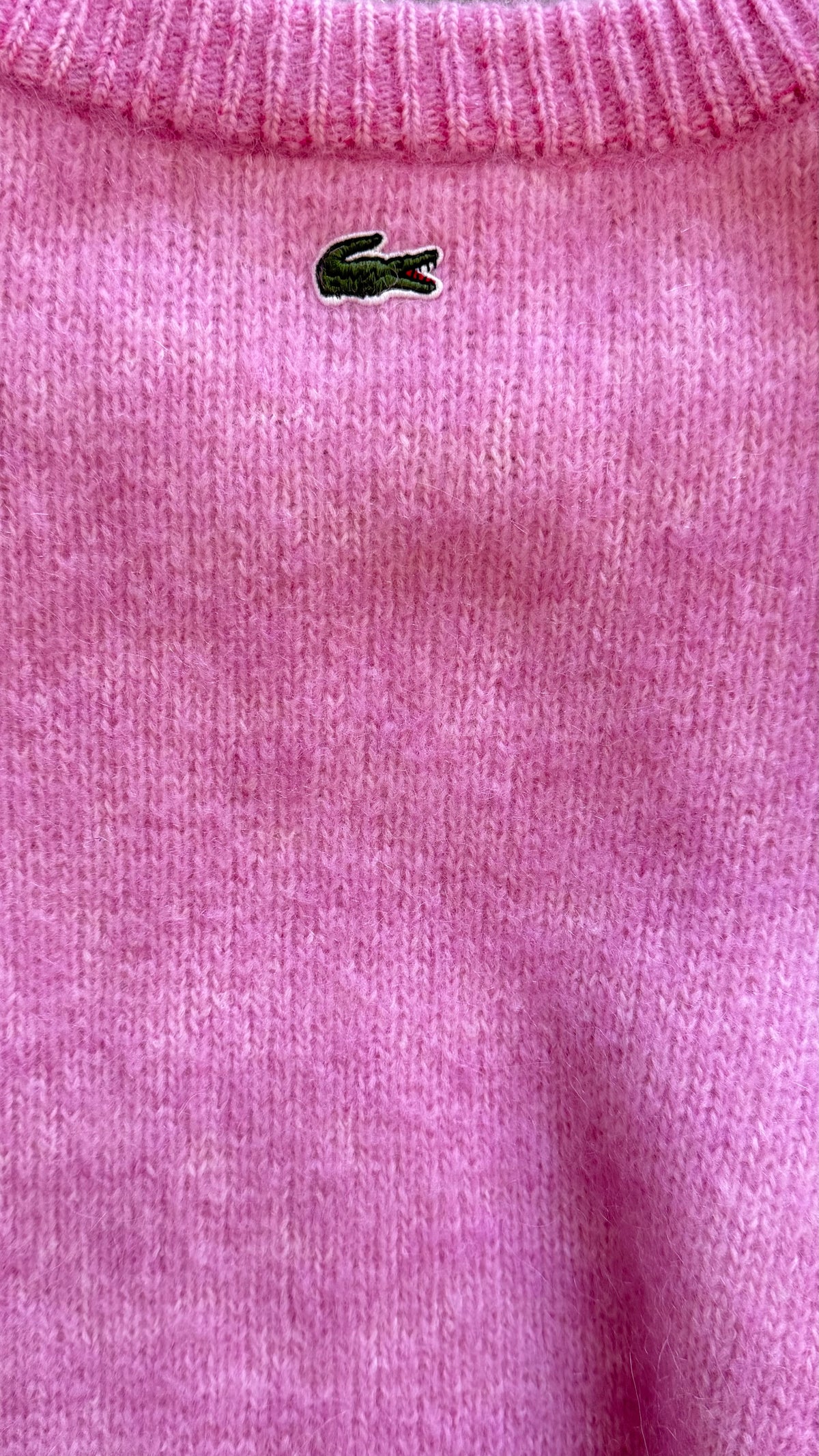 Pull en laine rose Lacoste - M