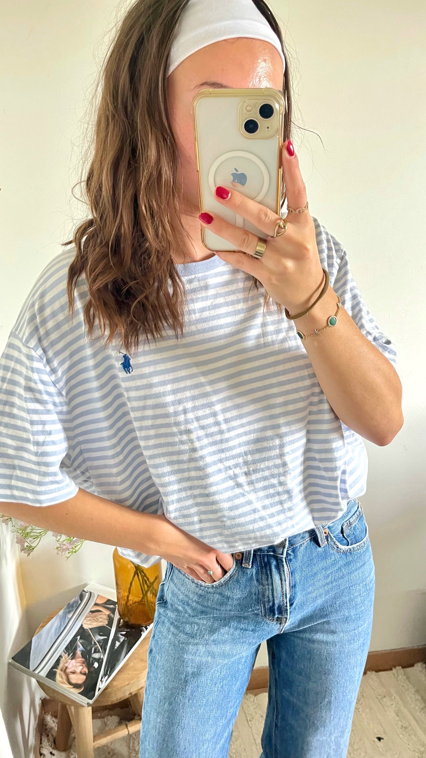 T-shirt marinière Ralph Lauren - XL femme / L homme