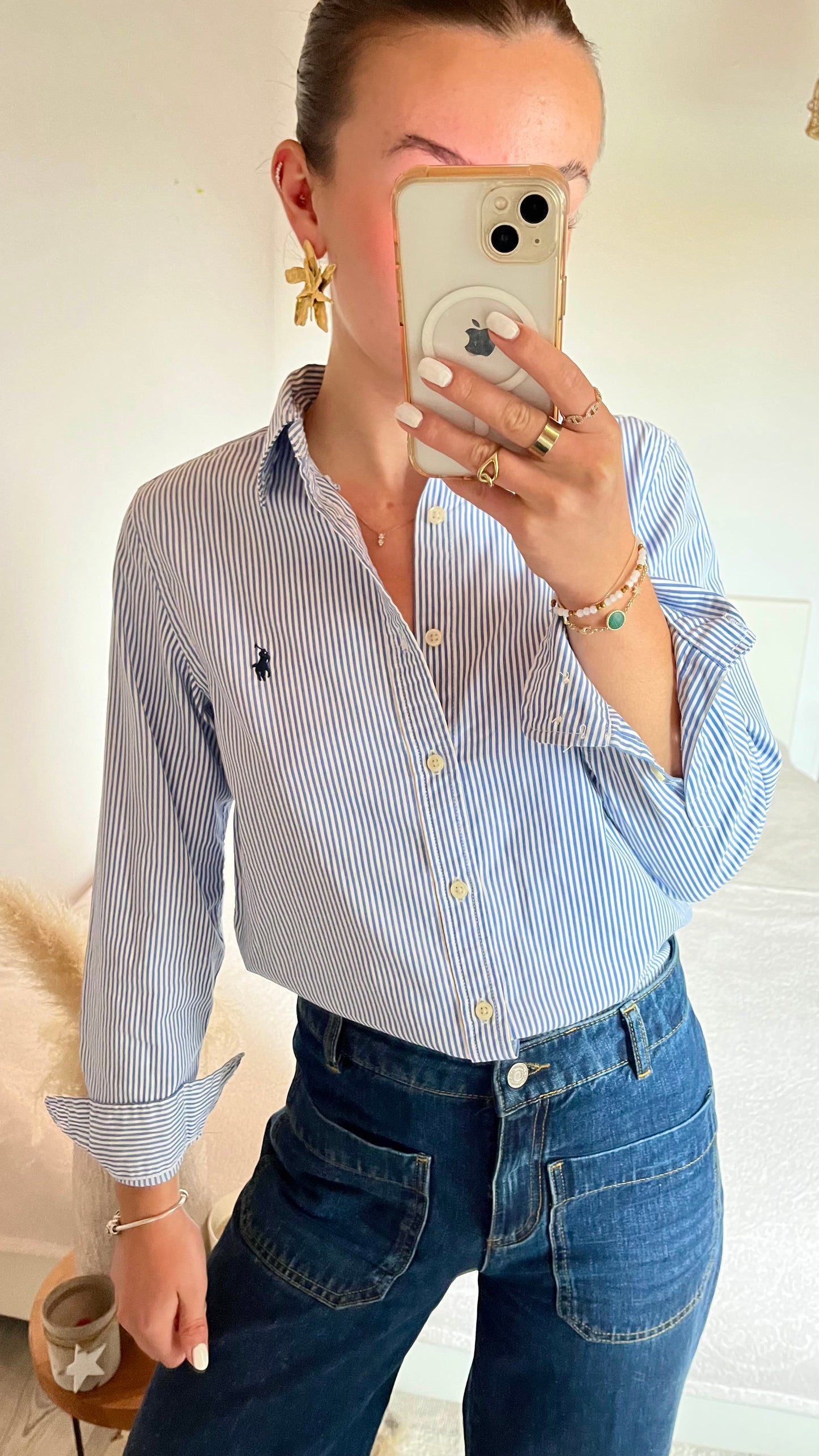 Chemise bleue rayée Ralph Lauren - XS et M