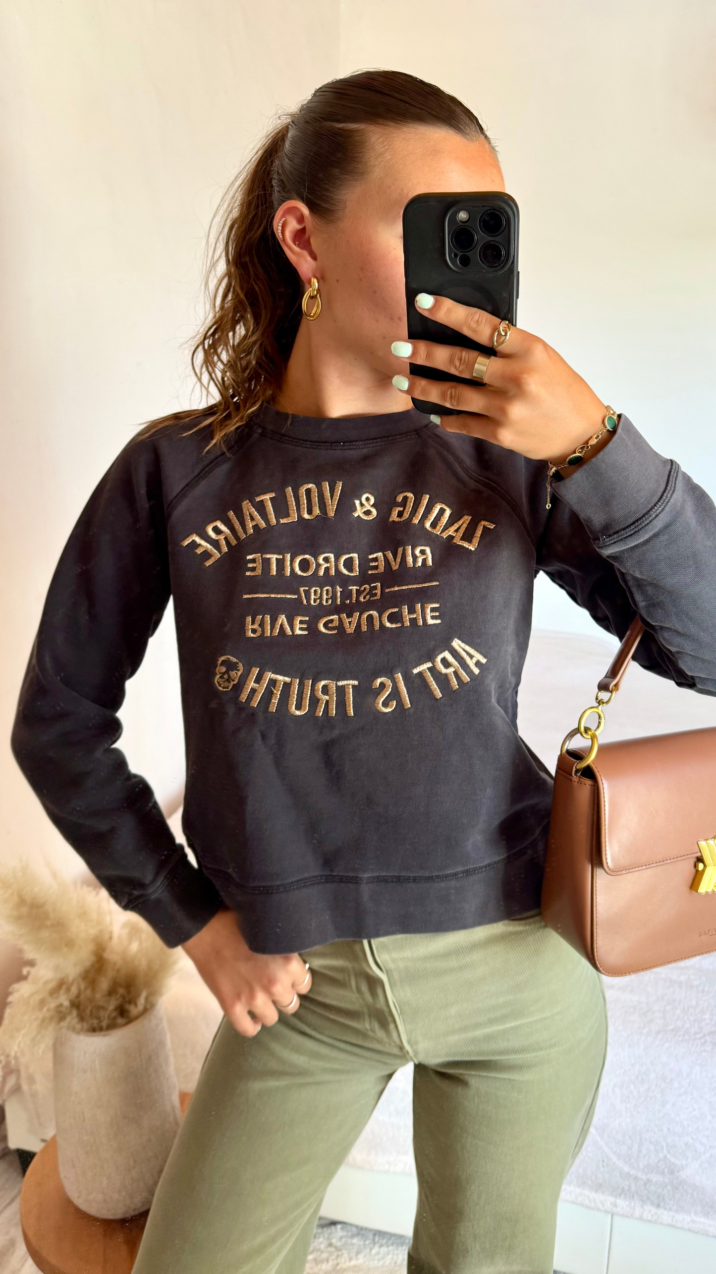 Sweat noir et doré Zadig & Voltaire - XS