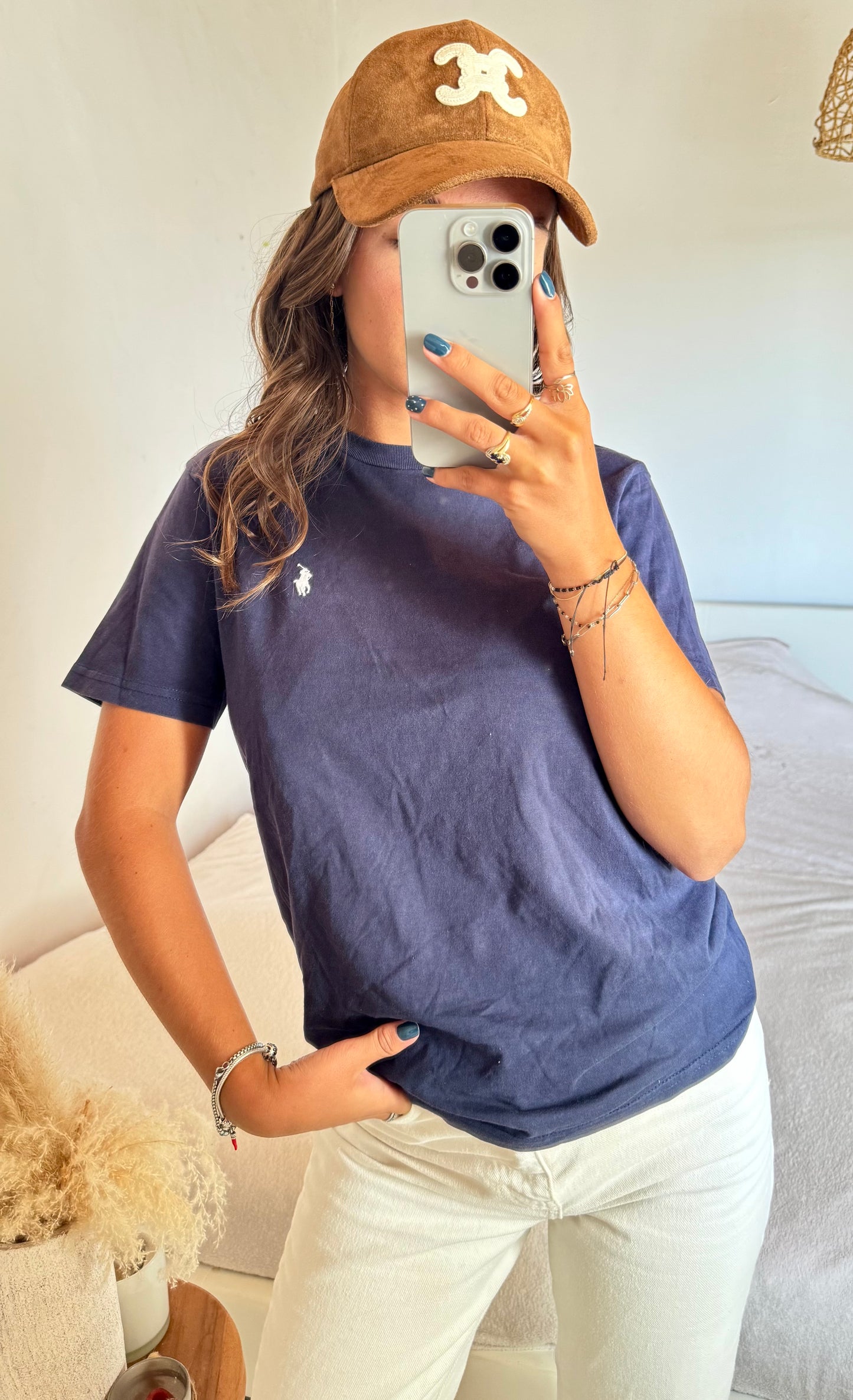 T-shirt col rond marine Ralph Lauren - S