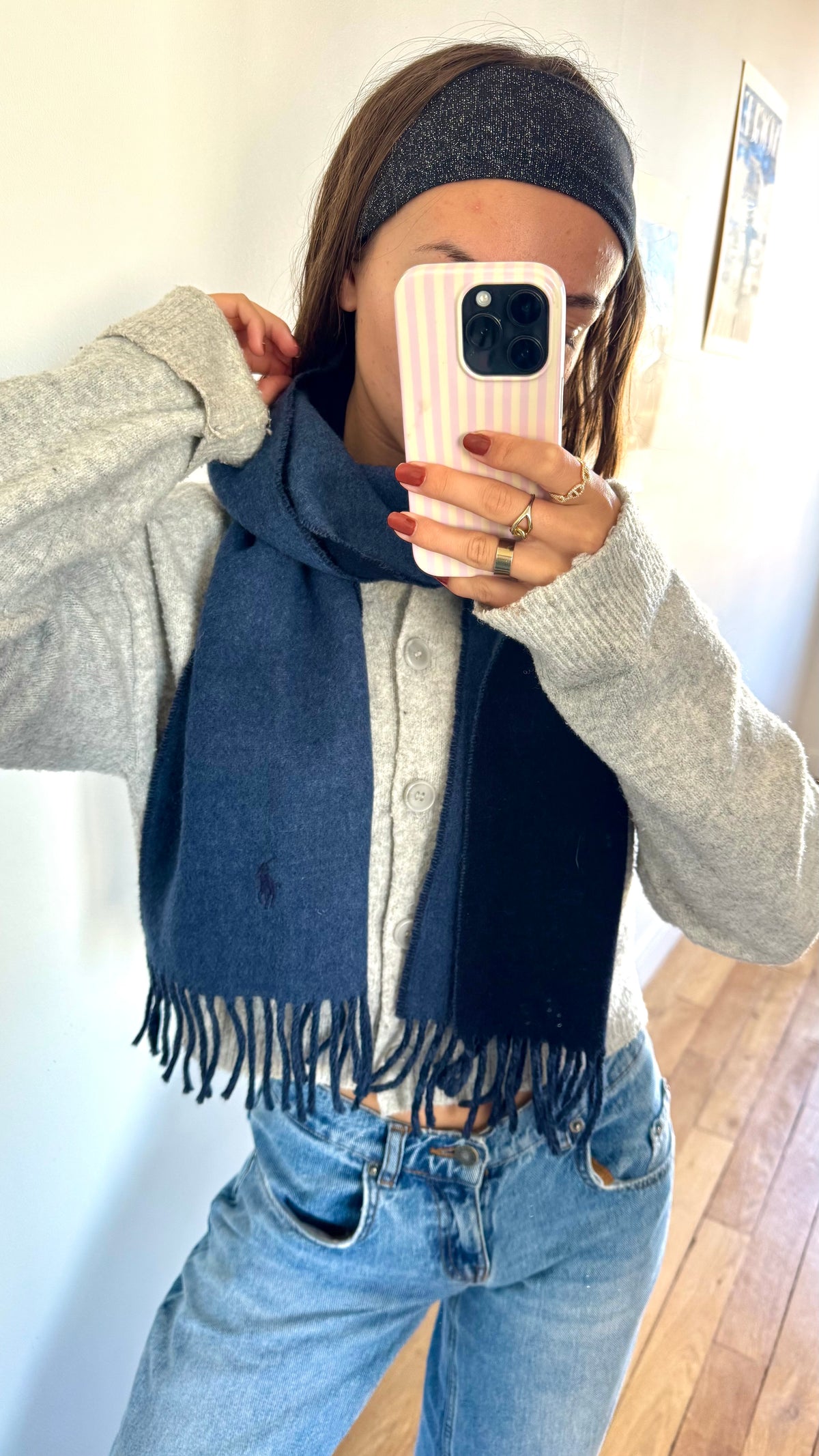 Écharpe en laine marine Ralph Lauren - TU