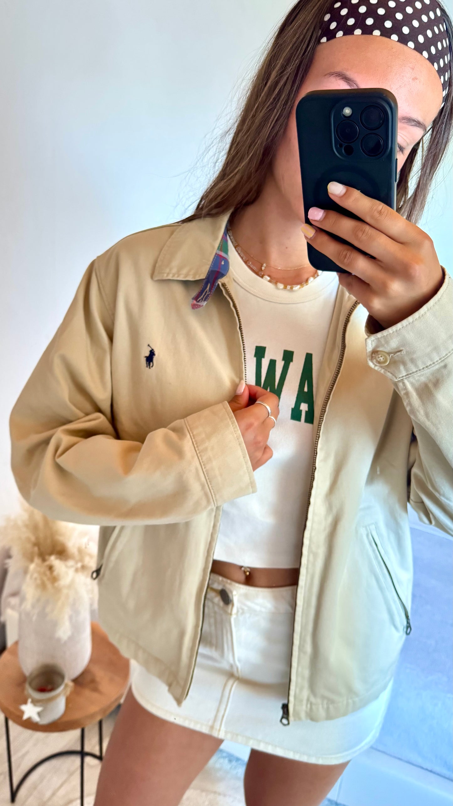Veste en toile de coton beige Ralph Lauren - S