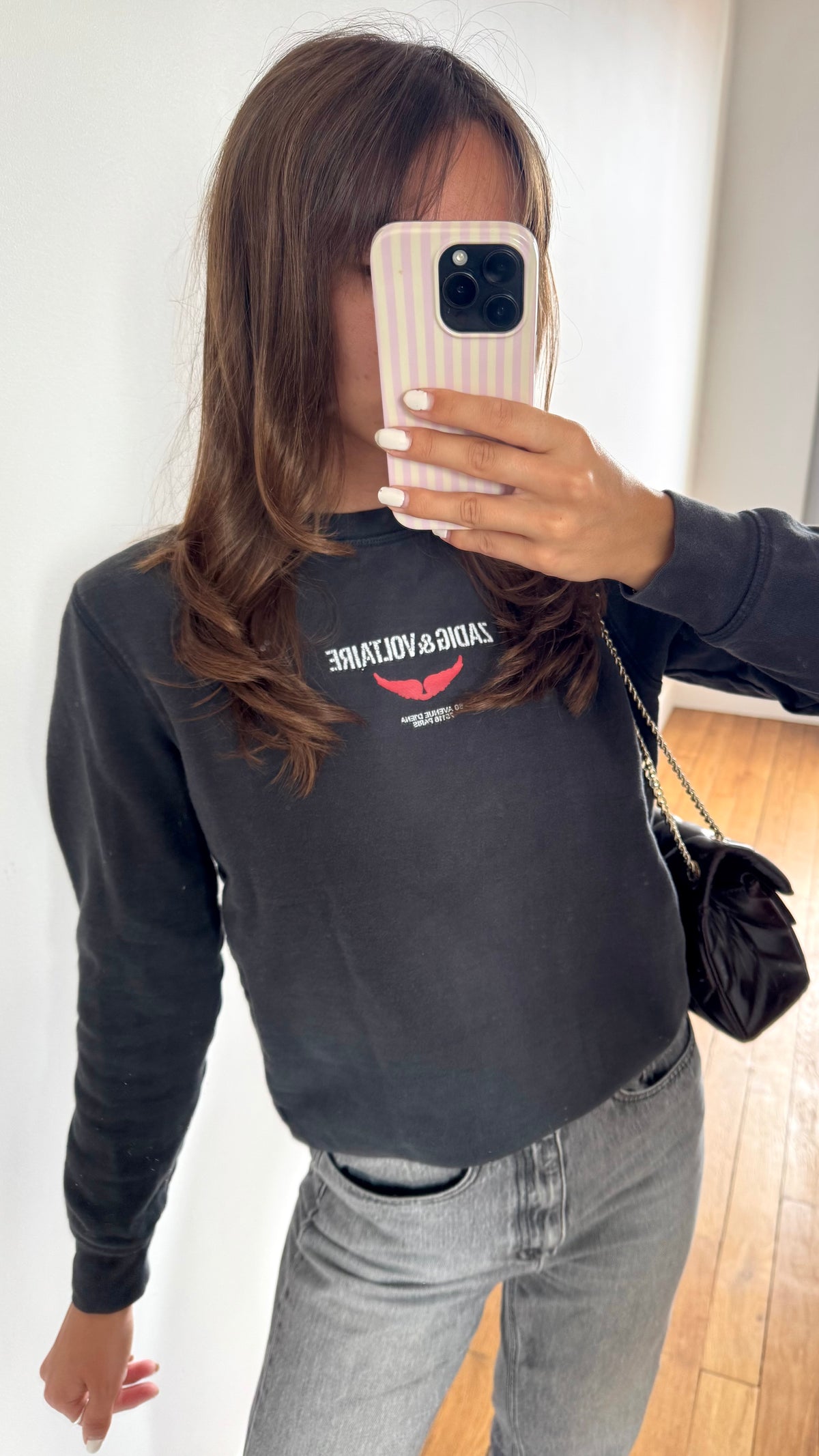 Sweat gris noir ailes Zadig & Voltaire - XS