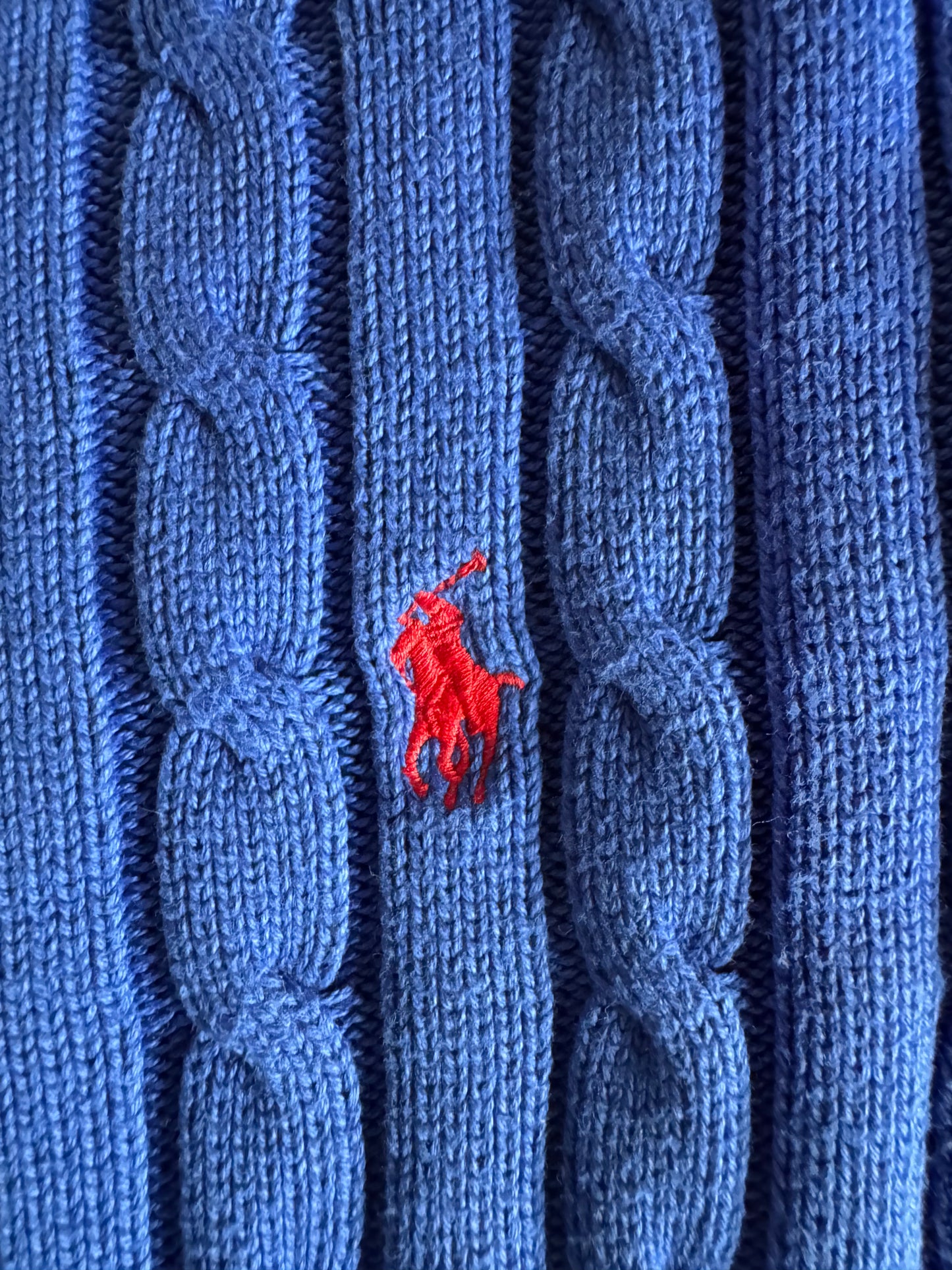T-shirt torsadé bleu électrique Ralph Lauren - S