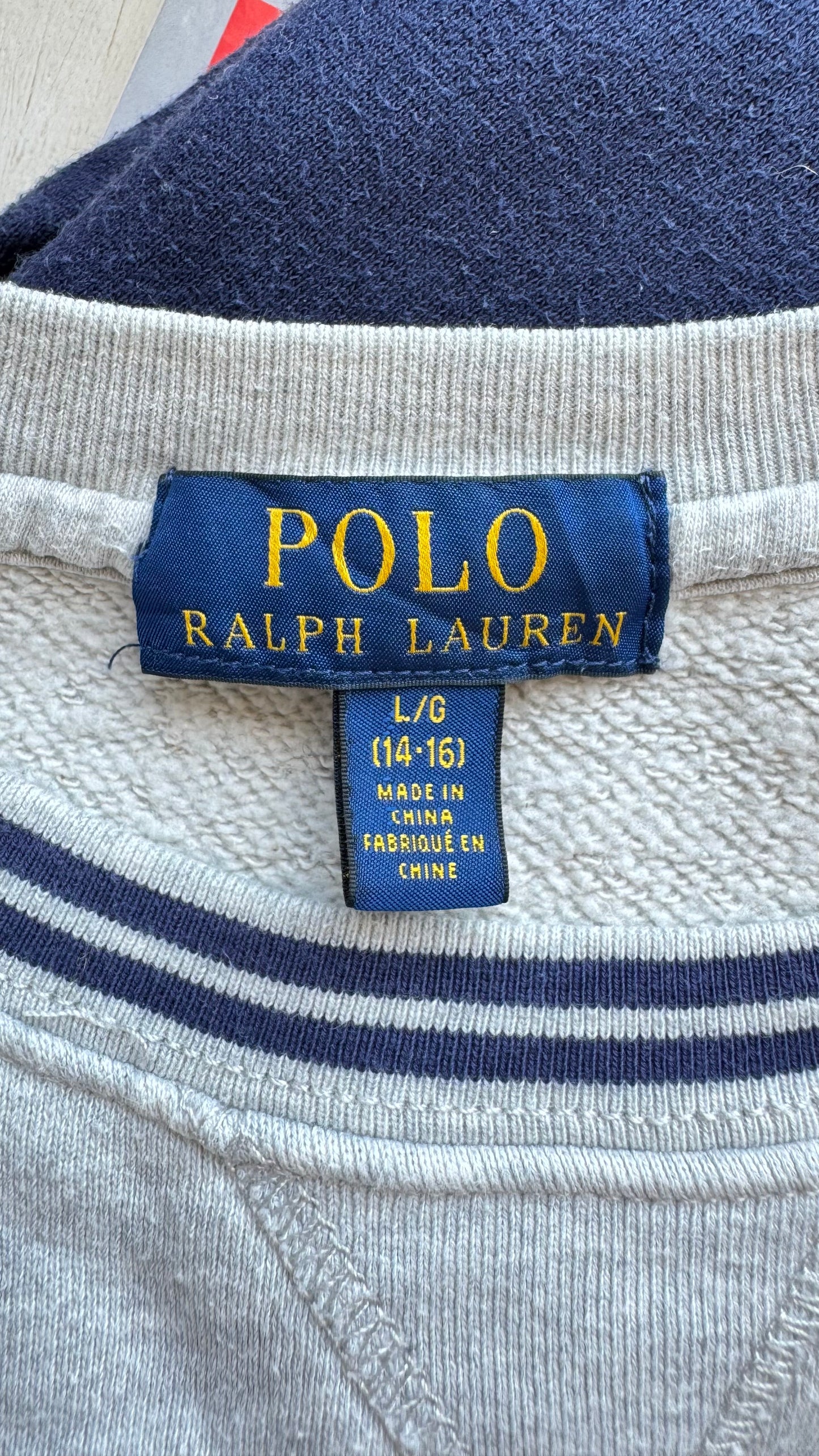 Sweat col rond gris Ralph Lauren -  S