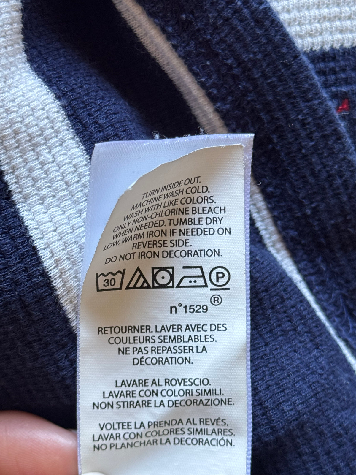 Pull col rond marinière Ralph Lauren - S