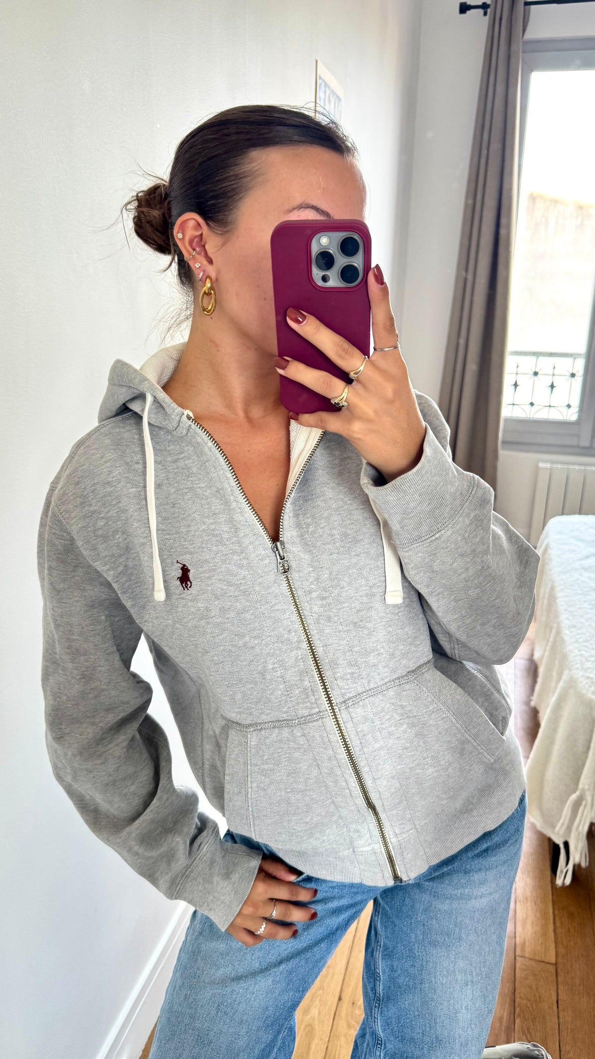 Veste a capuche grise Ralph Lauren - S