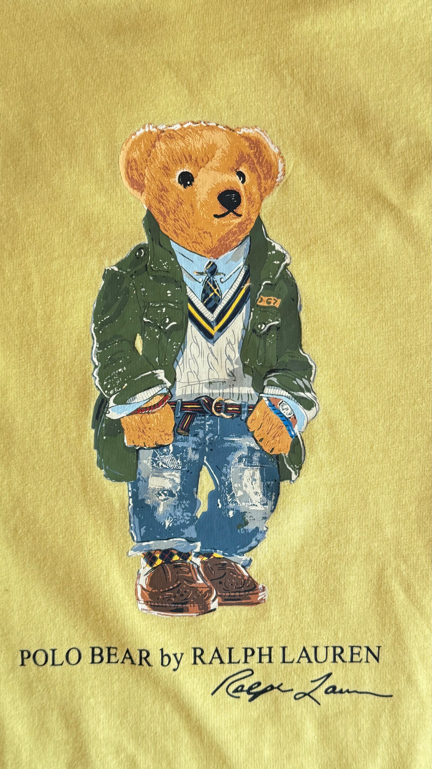 T-shirt Teddy Bear jaune Ralph Lauren - S