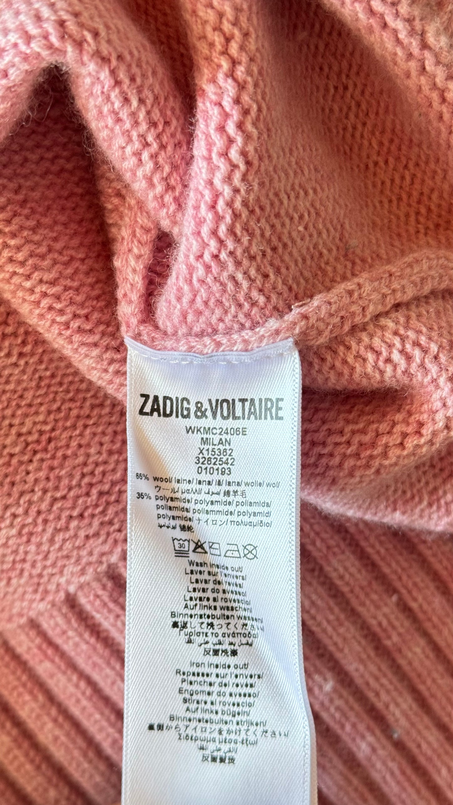 Pull en laine rose Zadig & Voltaire - S