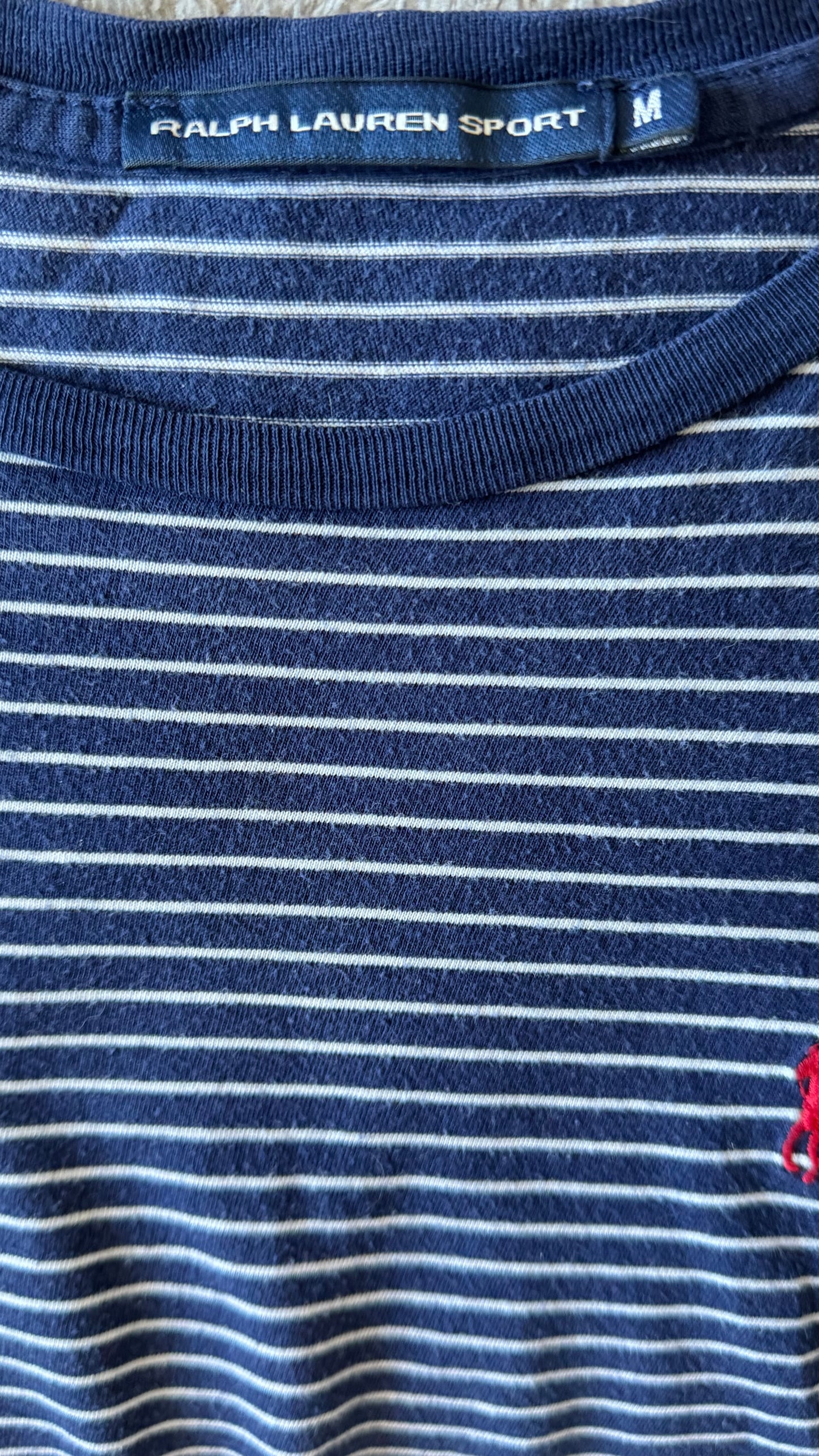 T-shirt rayé marine Ralph Lauren - M