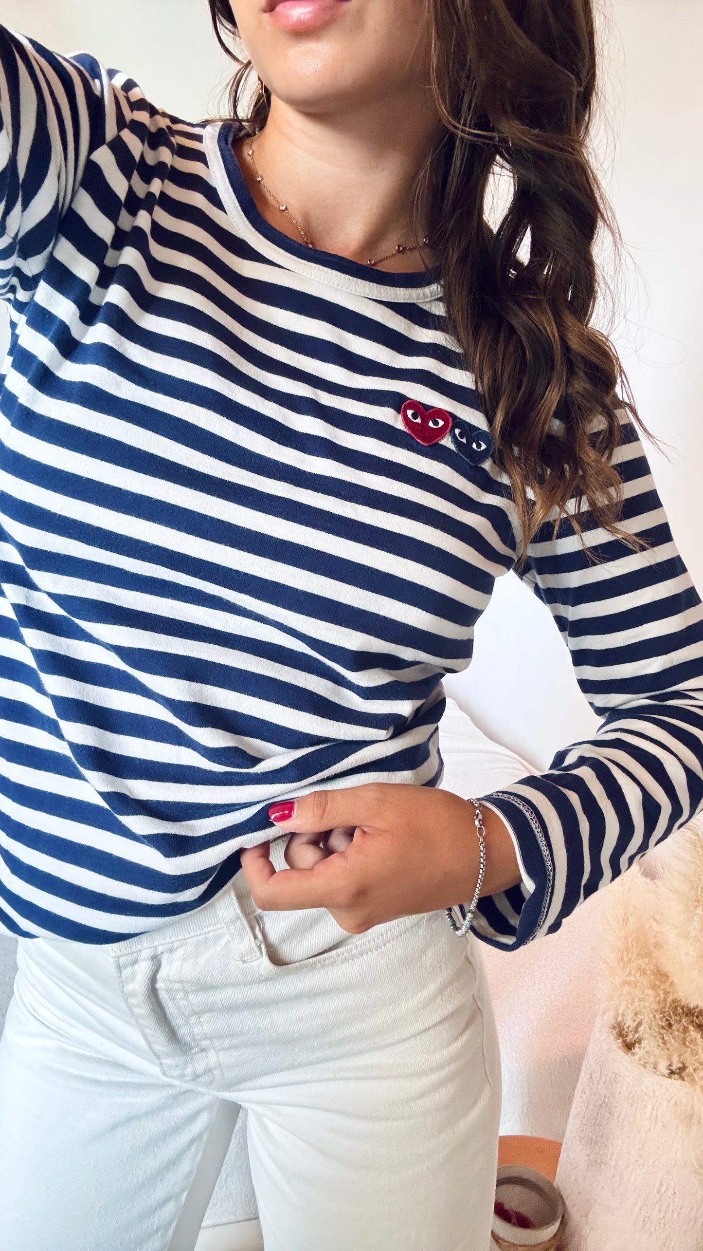 Marinière doubles cœurs Comme des Garçons - S