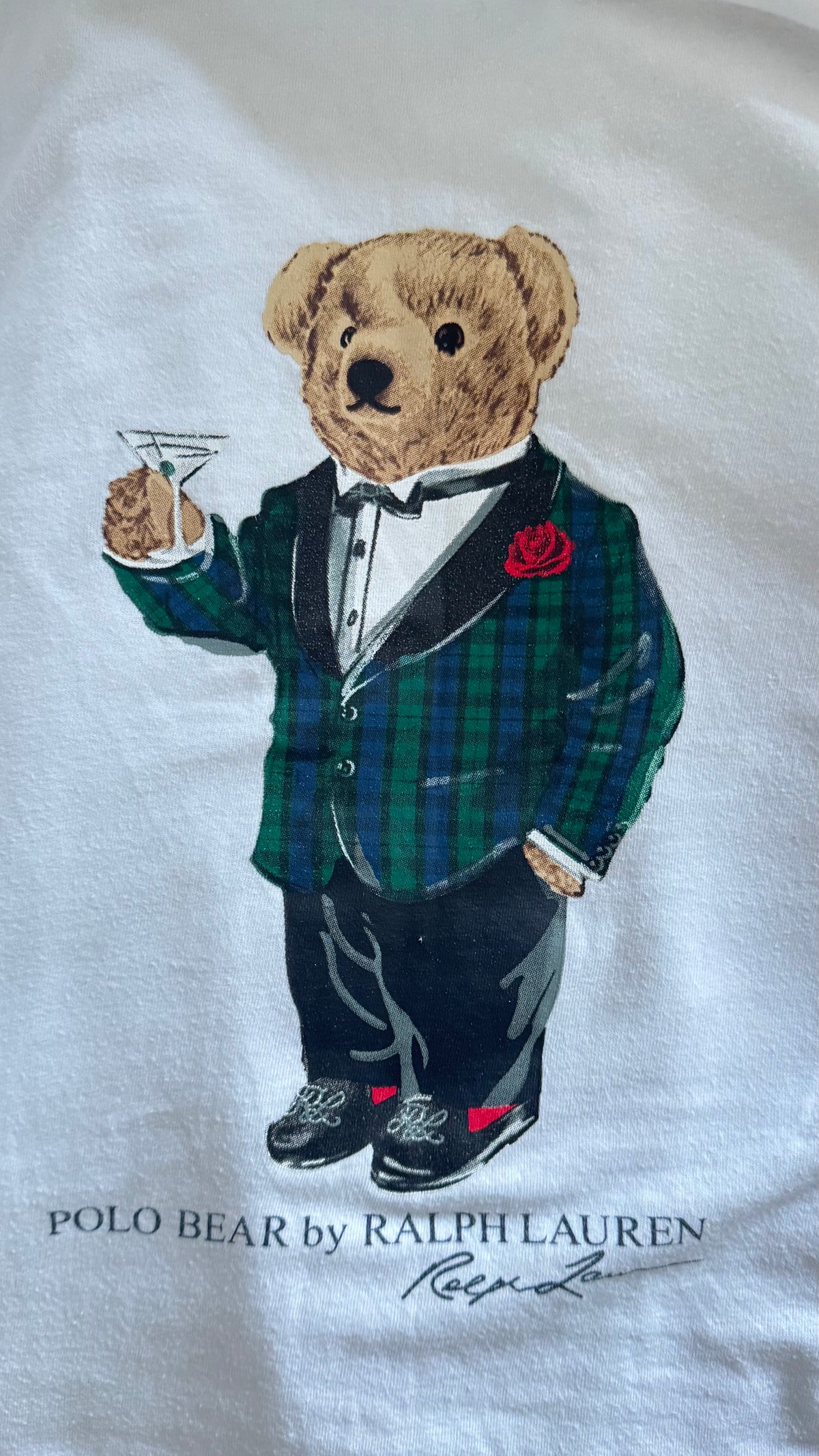 T-shirt blanc nounours Ralph Lauren - S homme / S-M femme