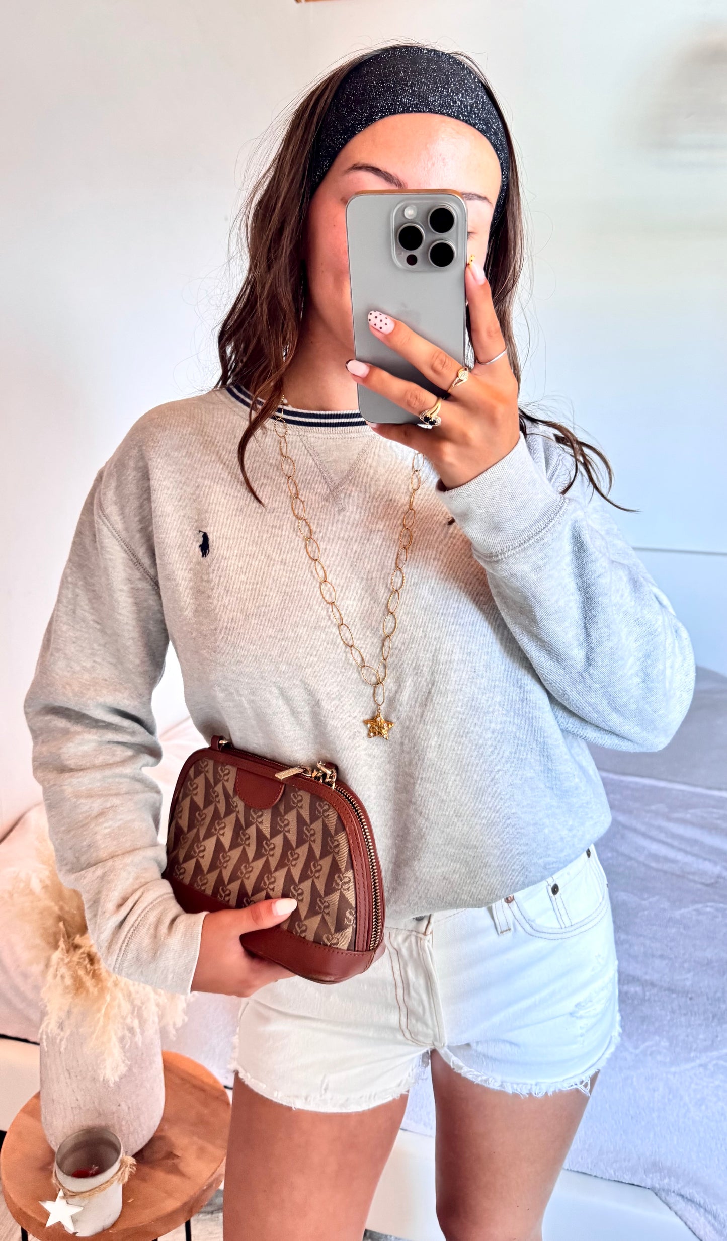 Sweat col rond gris Ralph Lauren -  S