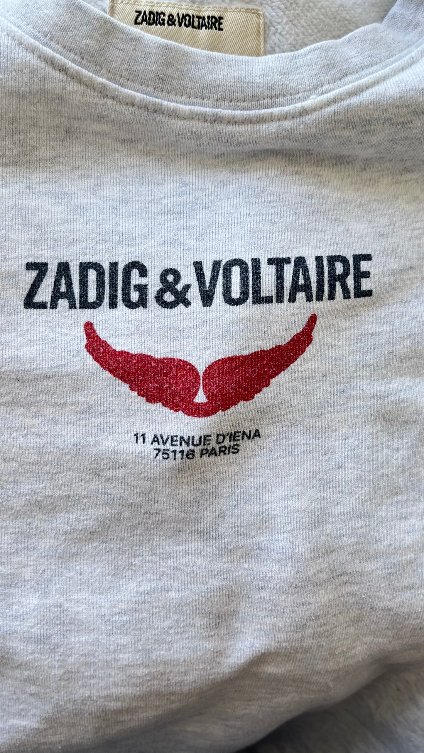 Sweat col rond gris Zadig & Voltaire - S