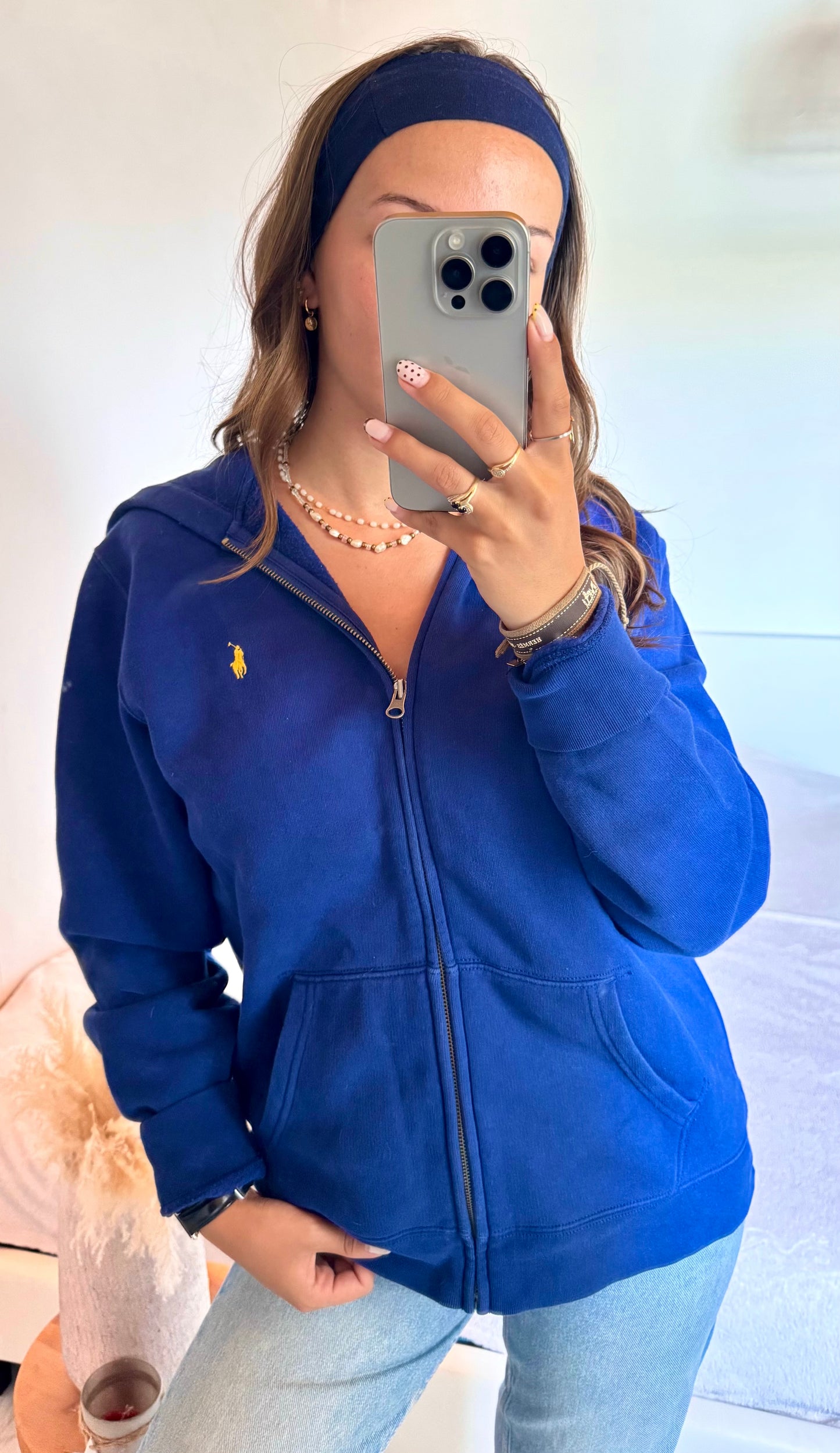 Veste a capuche bleu électrique Ralph Lauren - M
