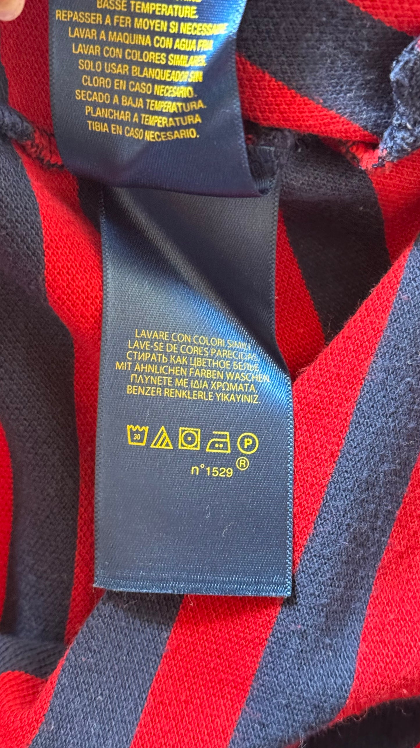Polo manches longues rayé Ralph Lauren - S
