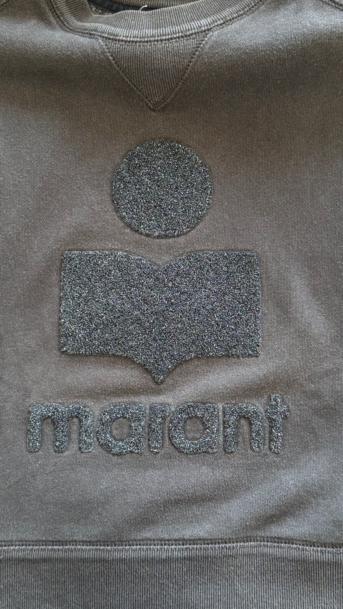Sweat noir gris pailleté Isabel Marant - S