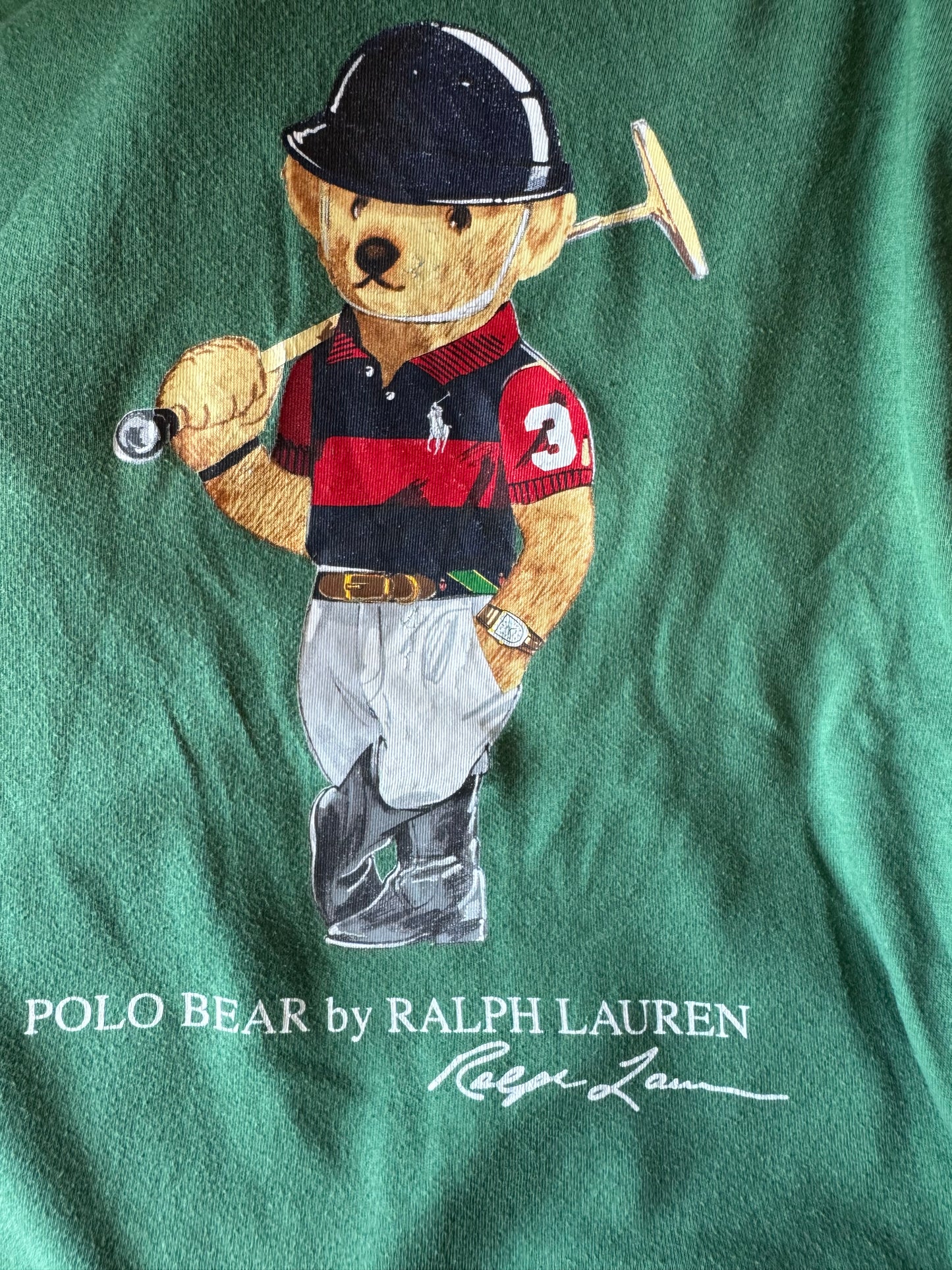 T-shirt vert nounours Ralph Lauren - S