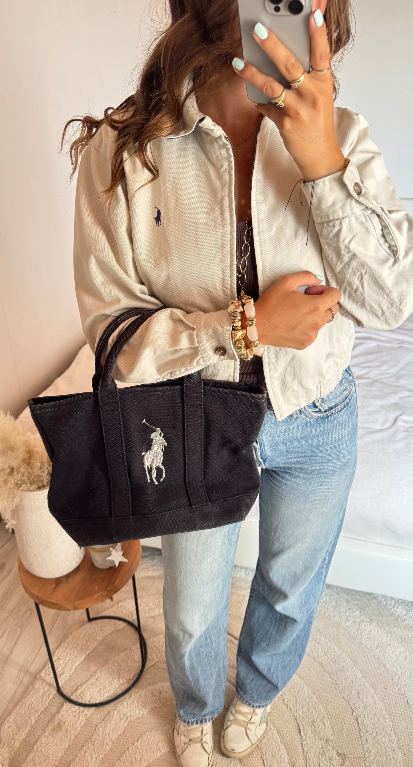 Sac cabas noir Ralph Lauren