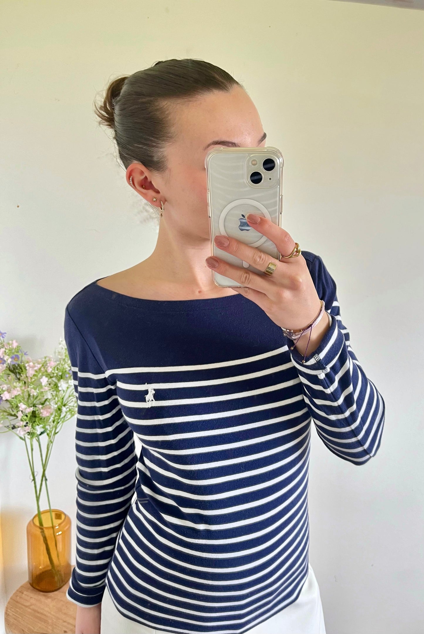 Pull marinière col bateau Ralph Lauren - S