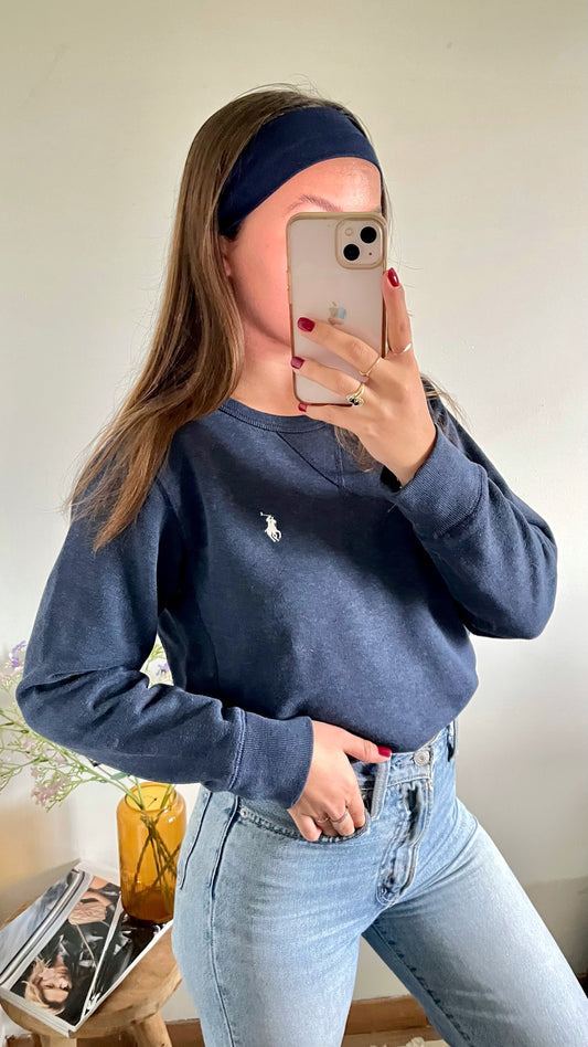 Sweat col rond marine Ralph Lauren - S