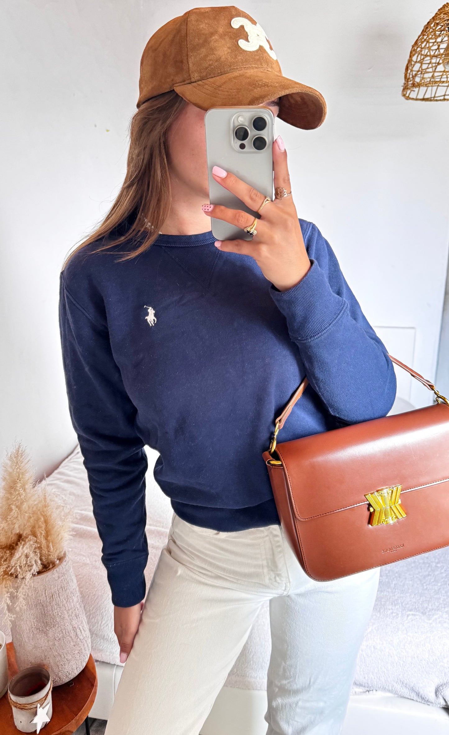 Sweat col rond marine Ralph Lauren - XS
