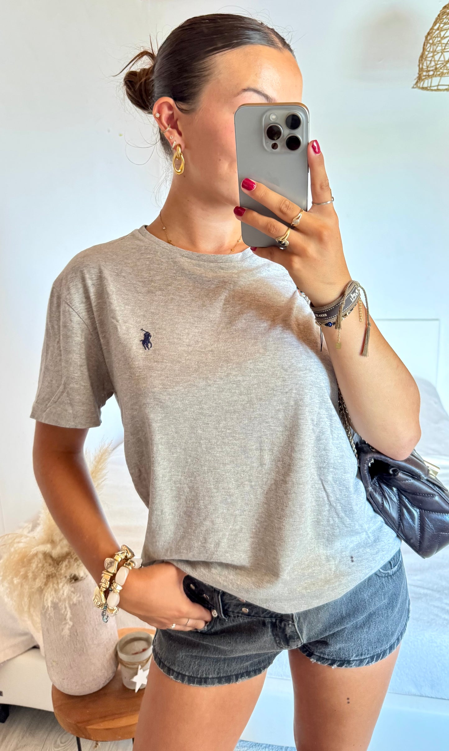 T-shirt gris Ralph Lauren - M femme / S homme