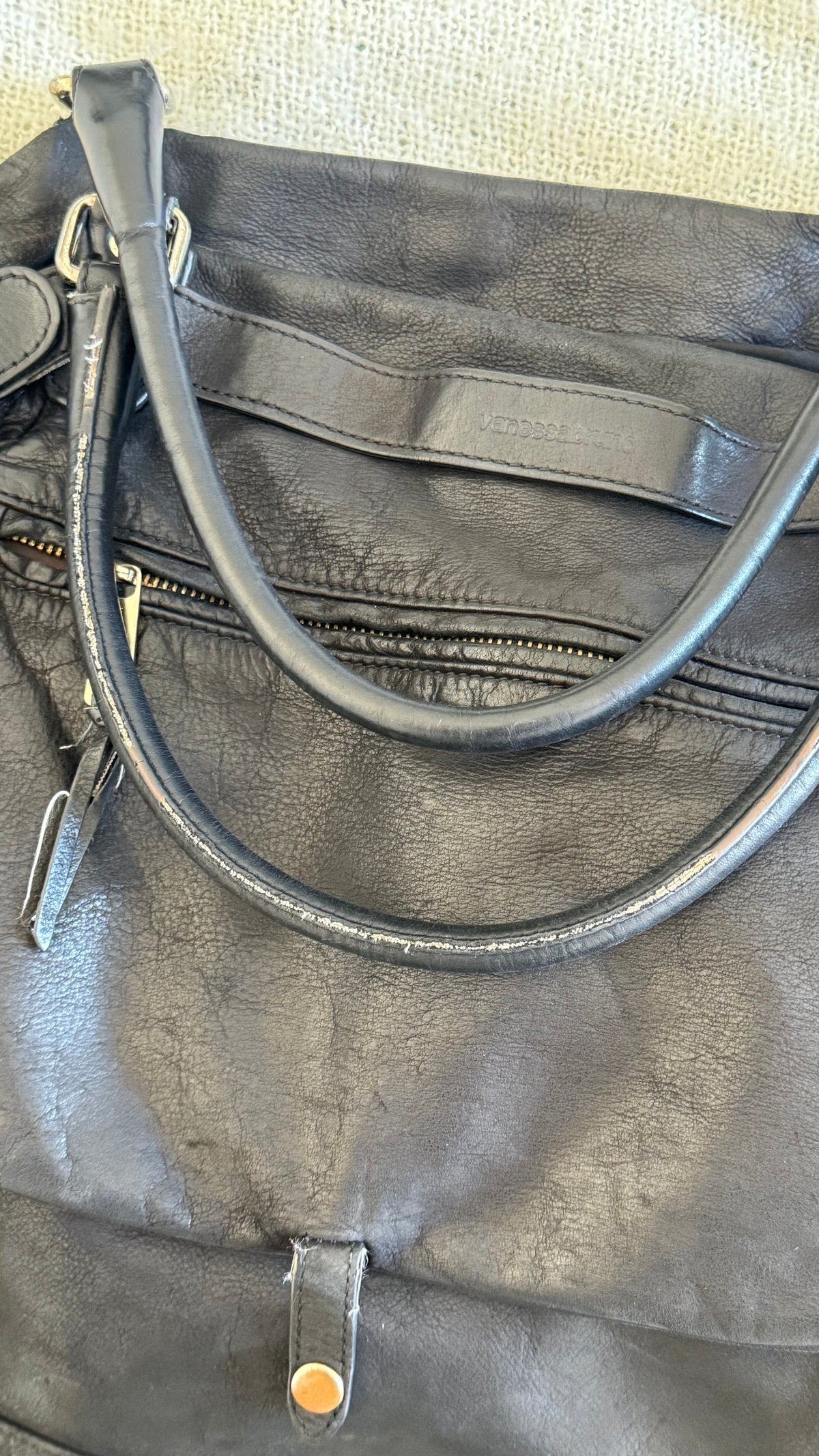 Sac en cuir Vanessa Bruno noir