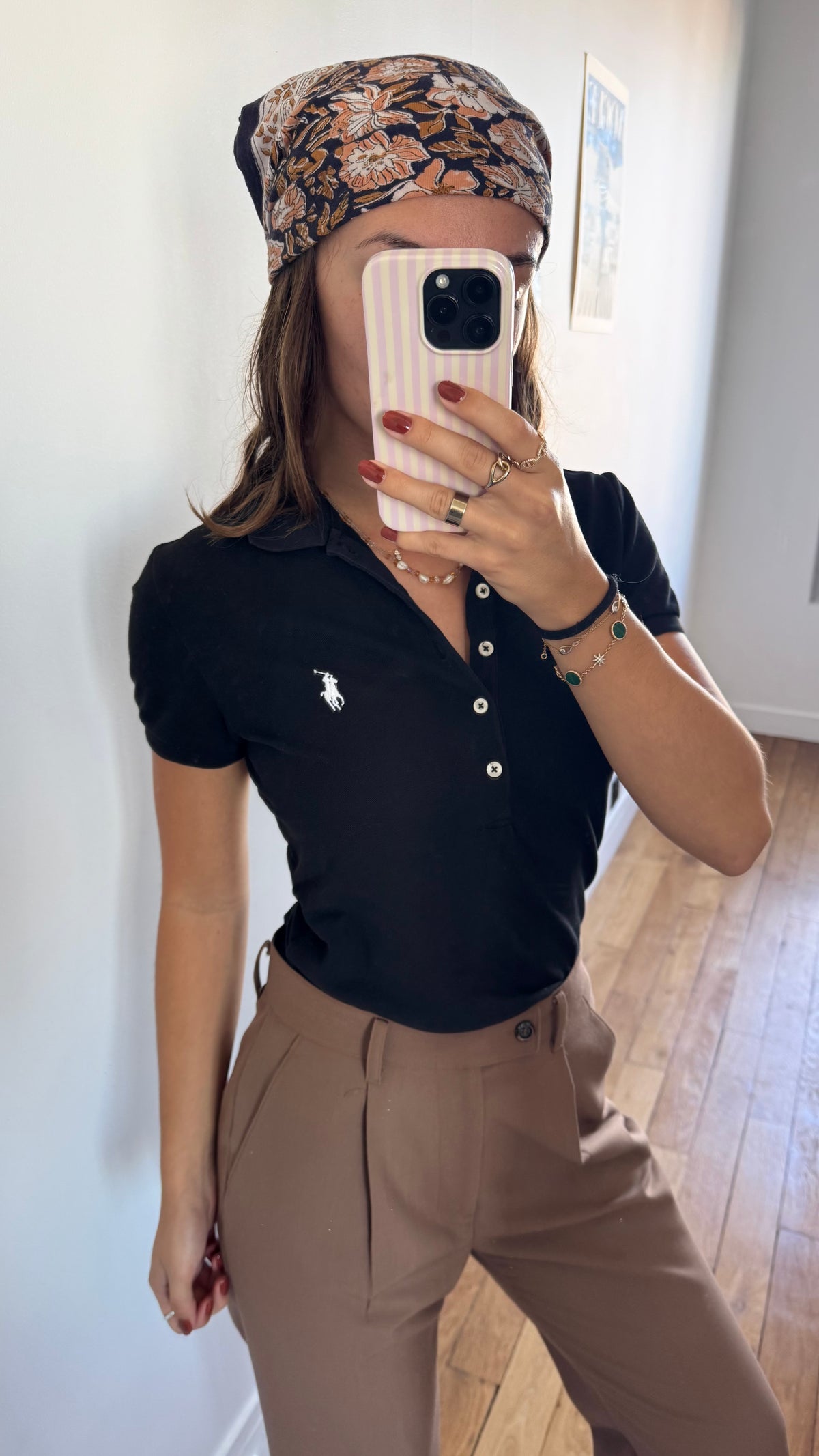 Polo noir Ralph Lauren - XS