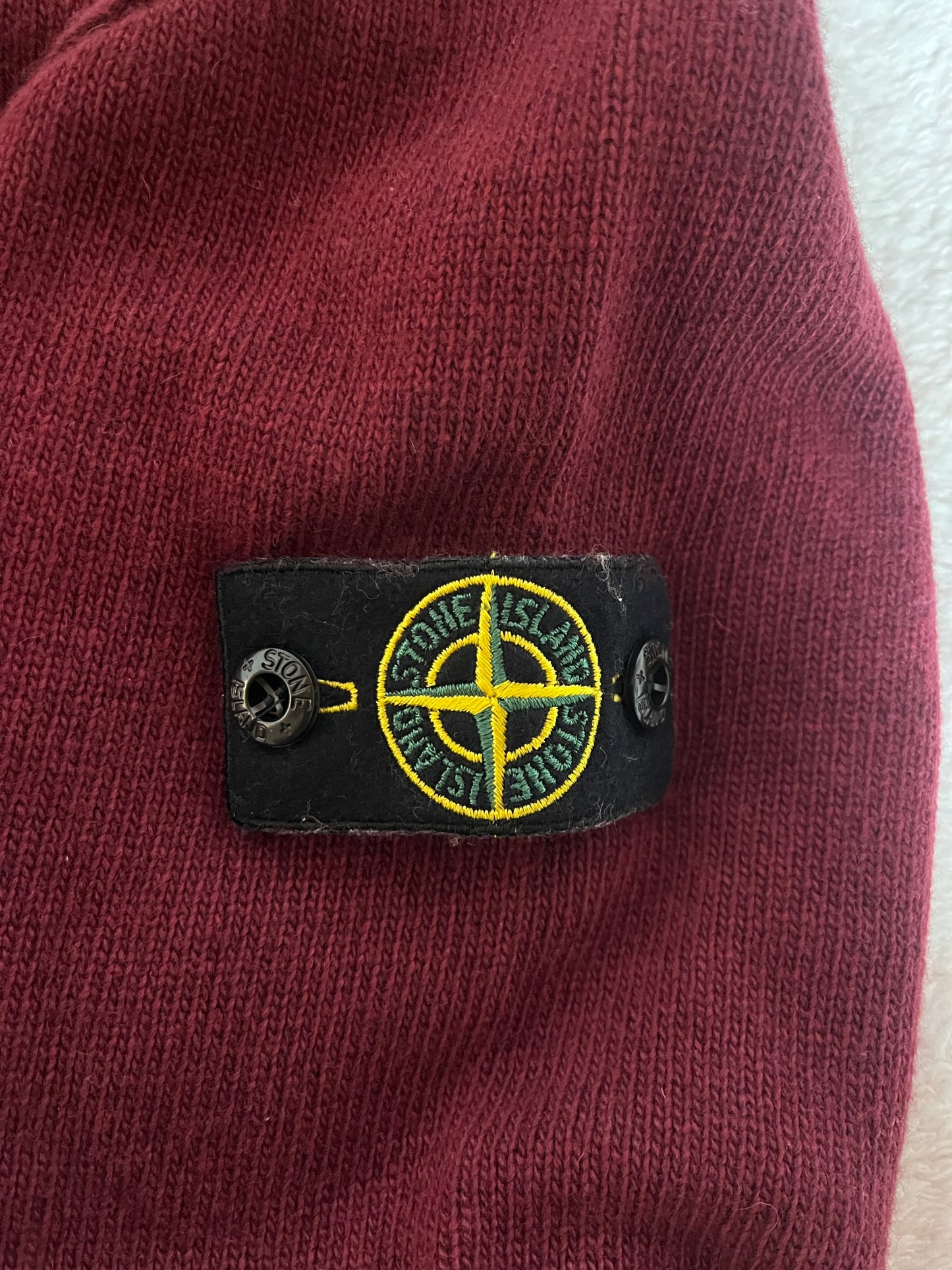 Pull laine & cachemire bordeaux Stone Island - S