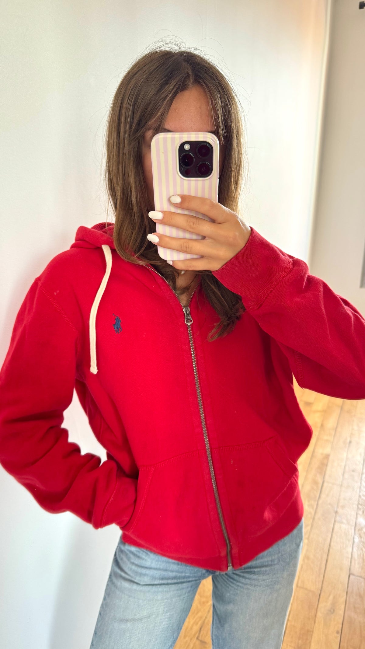 Veste à capuche rouge Ralph Lauren - S homme / M femme