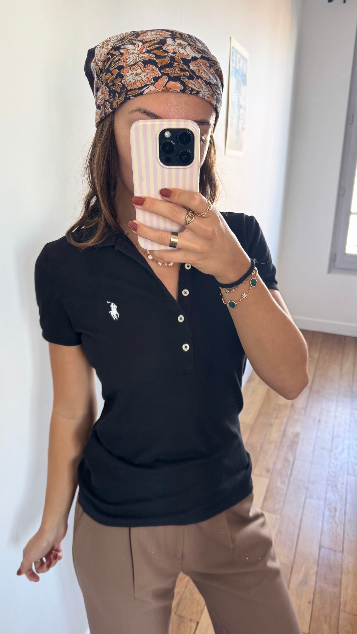 Polo noir Ralph Lauren - XS