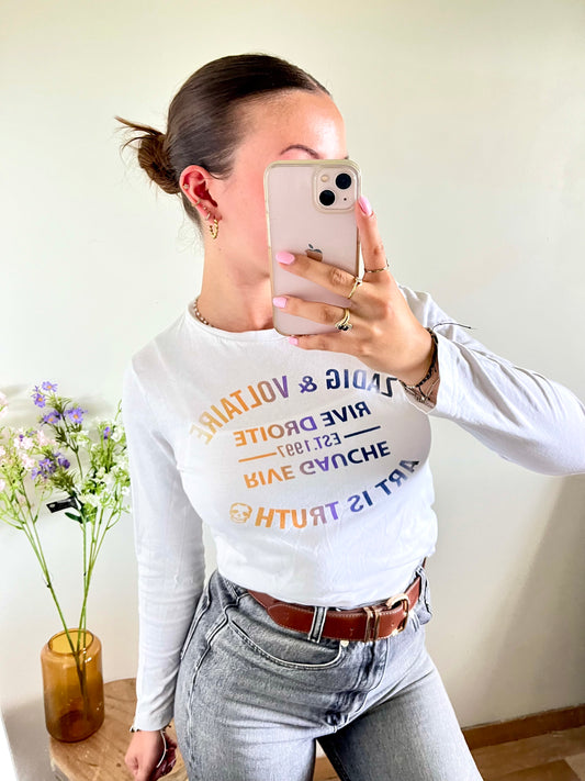 T-shirt manches longues blanc Zadig & Voltaire - XS