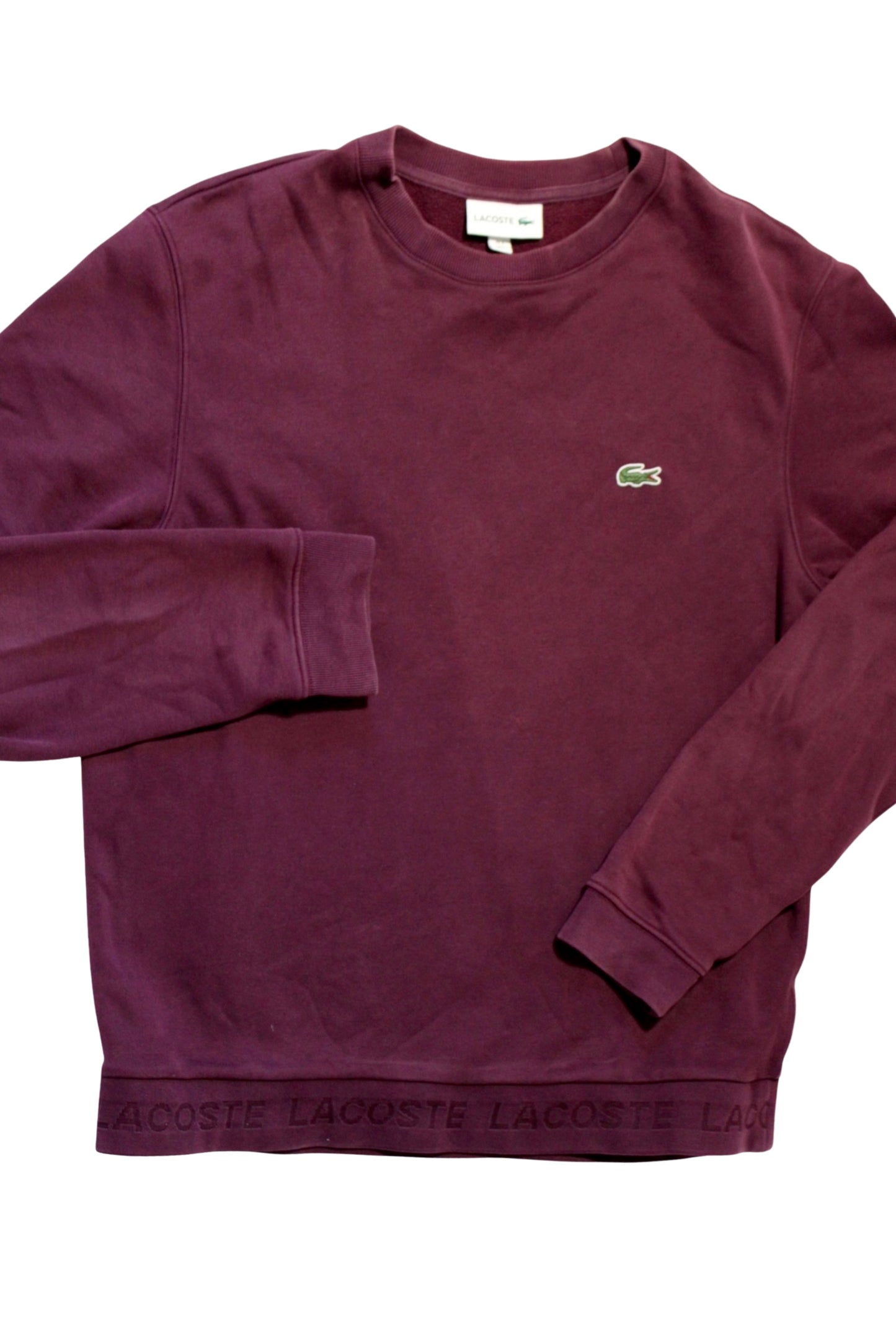 Pull col rond bordeaux - M