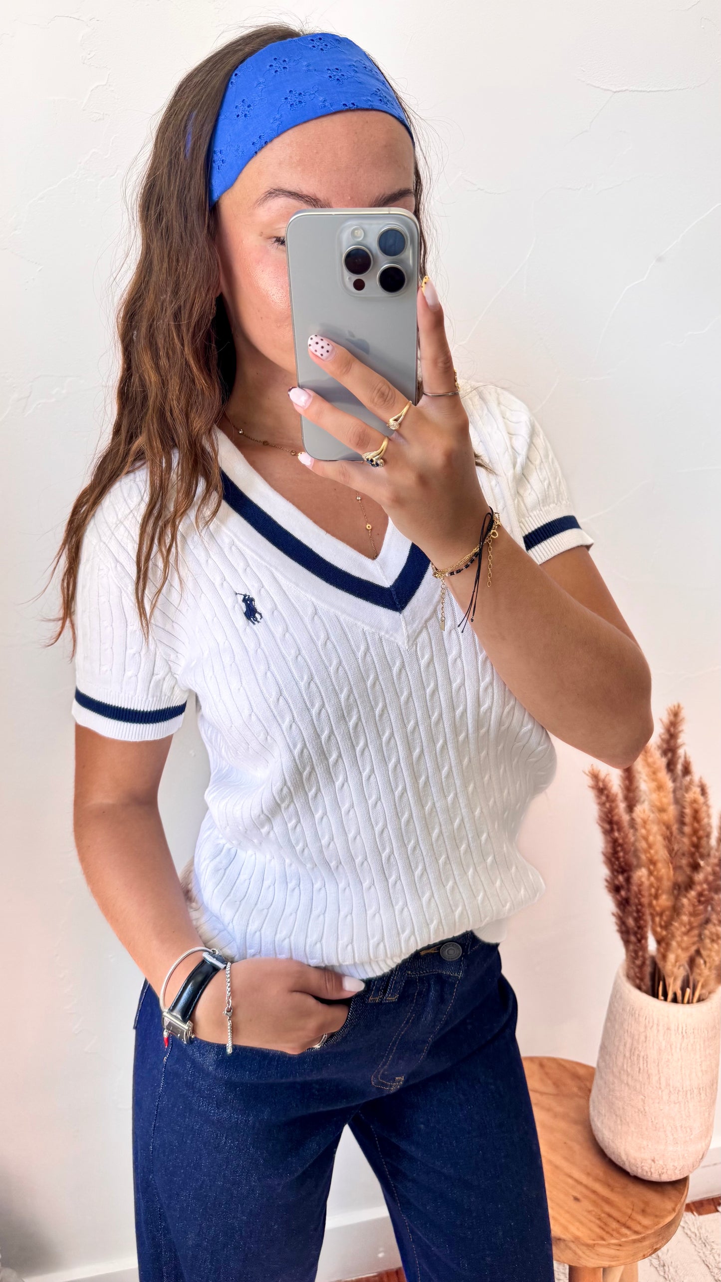 T-shirt torsadé old money Ralph Lauren - M